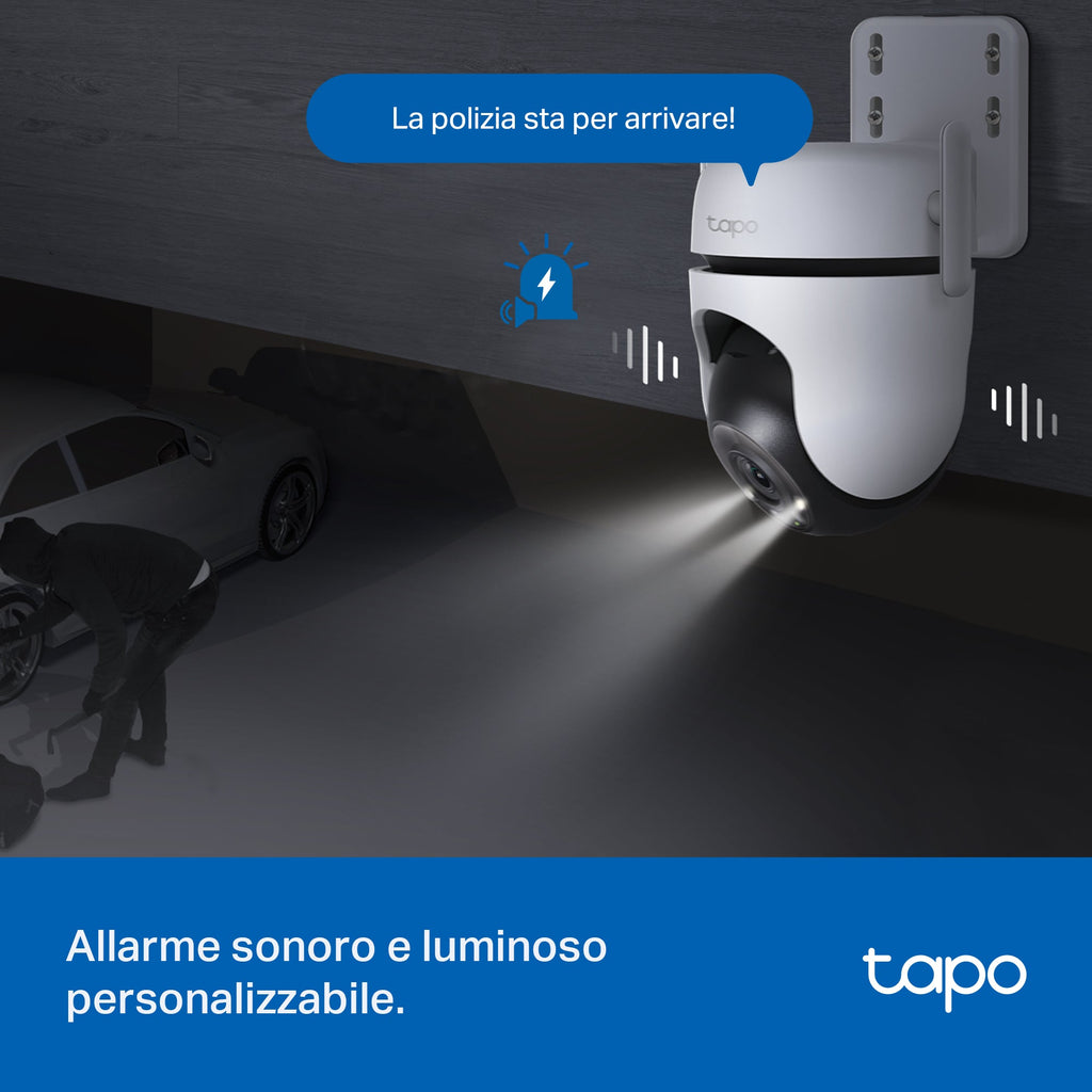 Tapo C520WS Telecamera Wi-Fi Esterno 2K 4MP, 360° Visuale, Visione Notturna a Colori Starlight, Wi-Fi/Ethernet, ⚠️Non a batteria TP-Link Showroom viveresmart.store & augmentedrealityoffers.com - P. IVA 02867250694 - DI PENTA ALESSIO - VIALE NETTUNO 167, 66023, FRANCAVILLA AL MARE (CH) - REA CH-438573