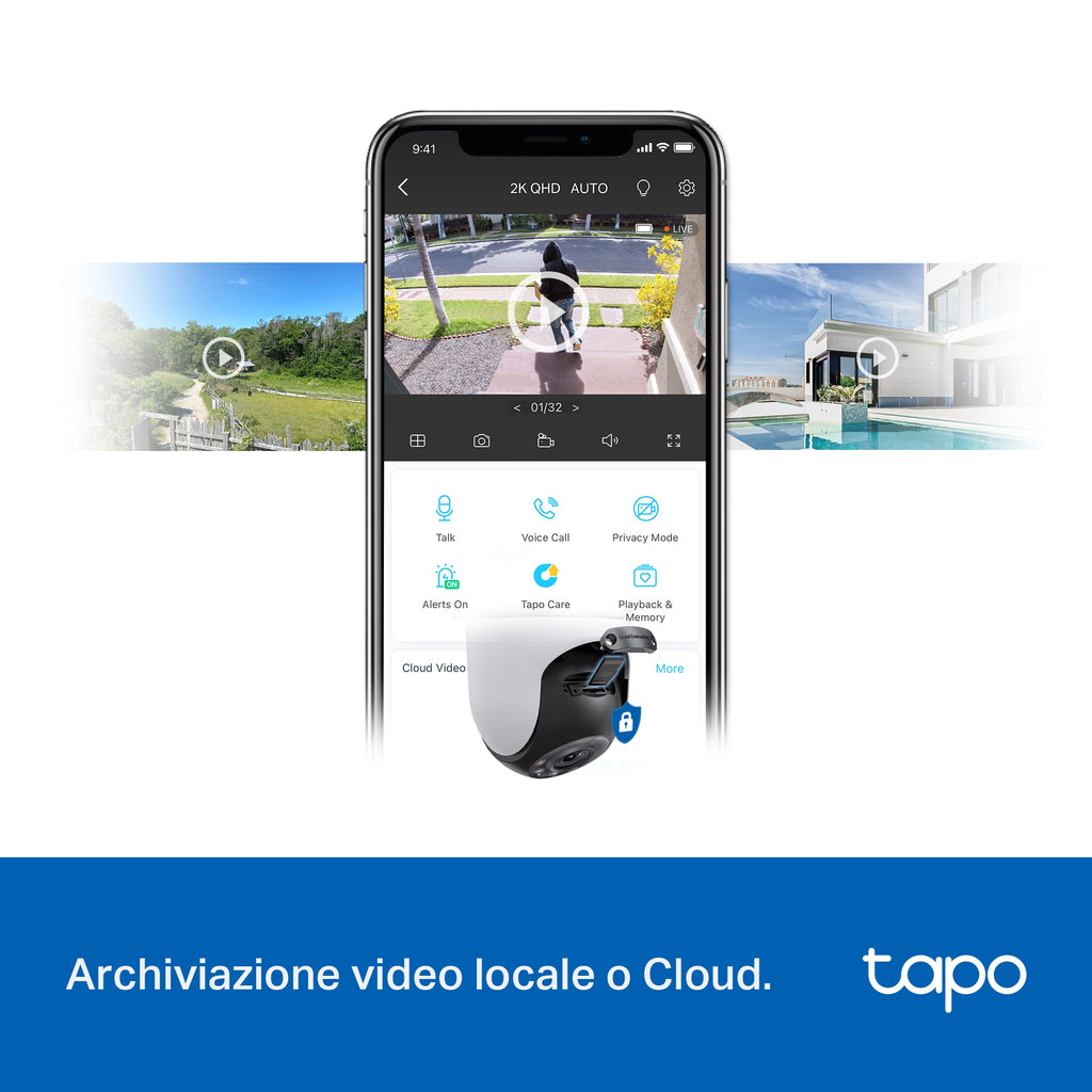 Tapo C520WS Telecamera Wi-Fi Esterno 2K 4MP, 360° Visuale, Visione Notturna a Colori Starlight, Wi-Fi/Ethernet, ⚠️Non a batteria TP-Link Showroom viveresmart.store & augmentedrealityoffers.com - P. IVA 02867250694 - DI PENTA ALESSIO - VIALE NETTUNO 167, 66023, FRANCAVILLA AL MARE (CH) - REA CH-438573