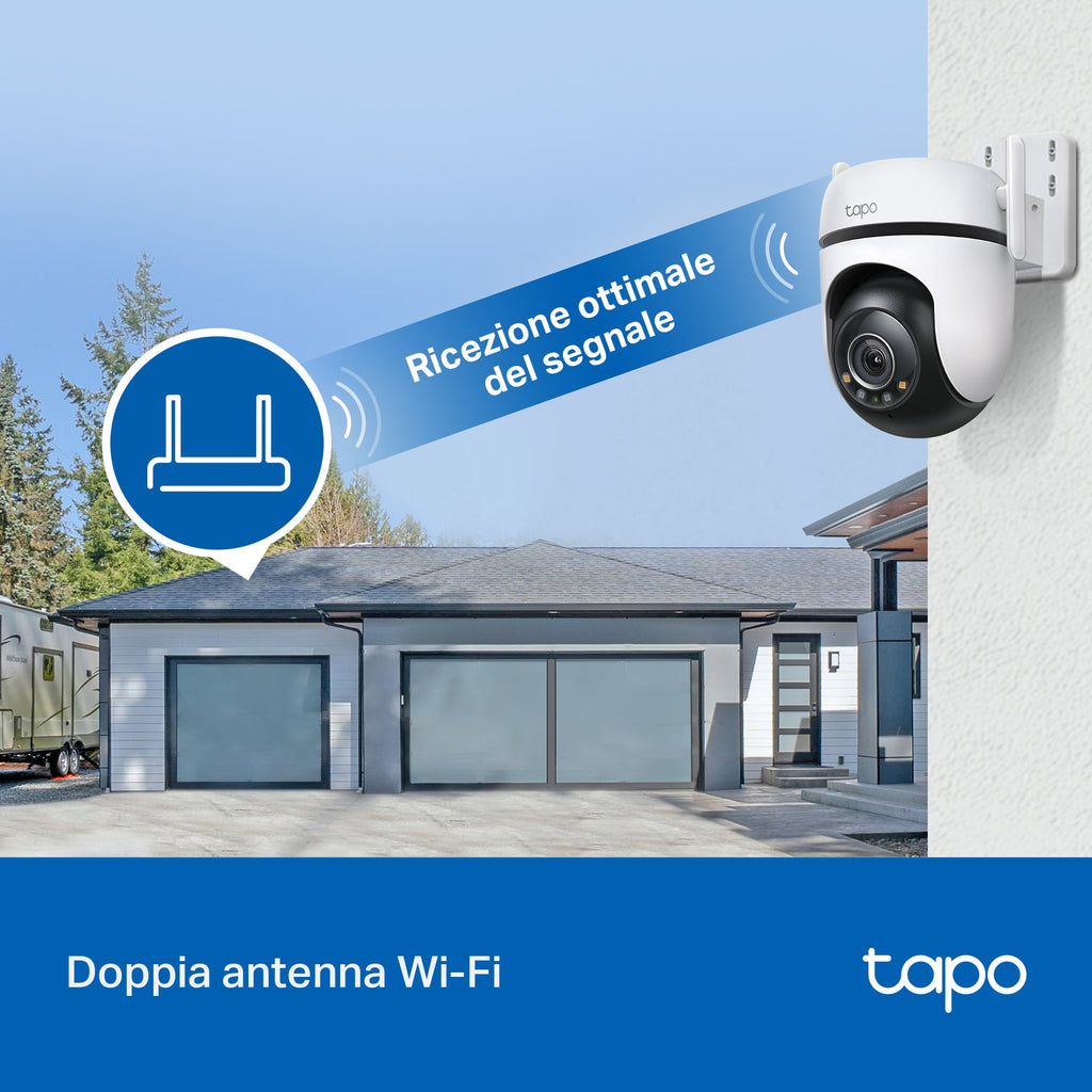 Tapo C520WS Telecamera Wi-Fi Esterno 2K 4MP, 360° Visuale, Visione Notturna a Colori Starlight, Wi-Fi/Ethernet, ⚠️Non a batteria TP-Link Showroom viveresmart.store & augmentedrealityoffers.com - P. IVA 02867250694 - DI PENTA ALESSIO - VIALE NETTUNO 167, 66023, FRANCAVILLA AL MARE (CH) - REA CH-438573