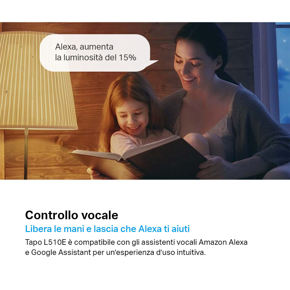 Tapo L510E Lampadina LED Smart Wi-Fi Dimmerabile 2700K E27, Controllo Vocale con Alexa TP-Link Showroom viveresmart.store & augmentedrealityoffers.com - P. IVA 02867250694 - DI PENTA ALESSIO - VIALE NETTUNO 167, 66023, FRANCAVILLA AL MARE (CH) - REA CH-438573