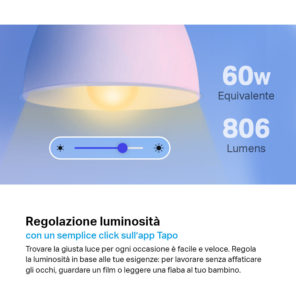 Tapo L530E Lampadina LED Smart Wi-Fi Multicolore E27, Controllo Vocale con Alexa TP-Link Showroom viveresmart.store & augmentedrealityoffers.com - P. IVA 02867250694 - DI PENTA ALESSIO - VIALE NETTUNO 167, 66023, FRANCAVILLA AL MARE (CH) - REA CH-438573