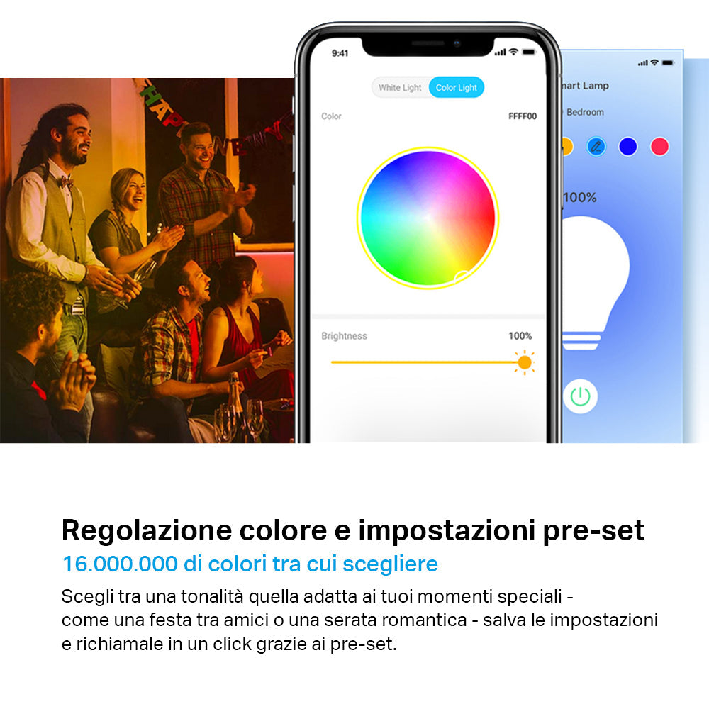 Tapo L530E Lampadina LED Smart Wi-Fi Multicolore E27, Controllo Vocale con Alexa, 2pz TP-Link Showroom viveresmart.store & augmentedrealityoffers.com - P. IVA 02867250694 - DI PENTA ALESSIO - VIALE NETTUNO 167, 66023, FRANCAVILLA AL MARE (CH) - REA CH-438573