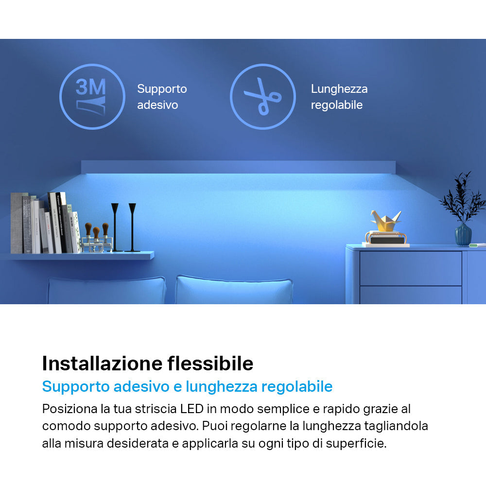 Tapo L900-5 Striscia LED Smart Wi-Fi Multicolore 5m, Controllo Vocale con Alexa TP-Link Showroom viveresmart.store & augmentedrealityoffers.com - P. IVA 02867250694 - DI PENTA ALESSIO - VIALE NETTUNO 167, 66023, FRANCAVILLA AL MARE (CH) - REA CH-438573
