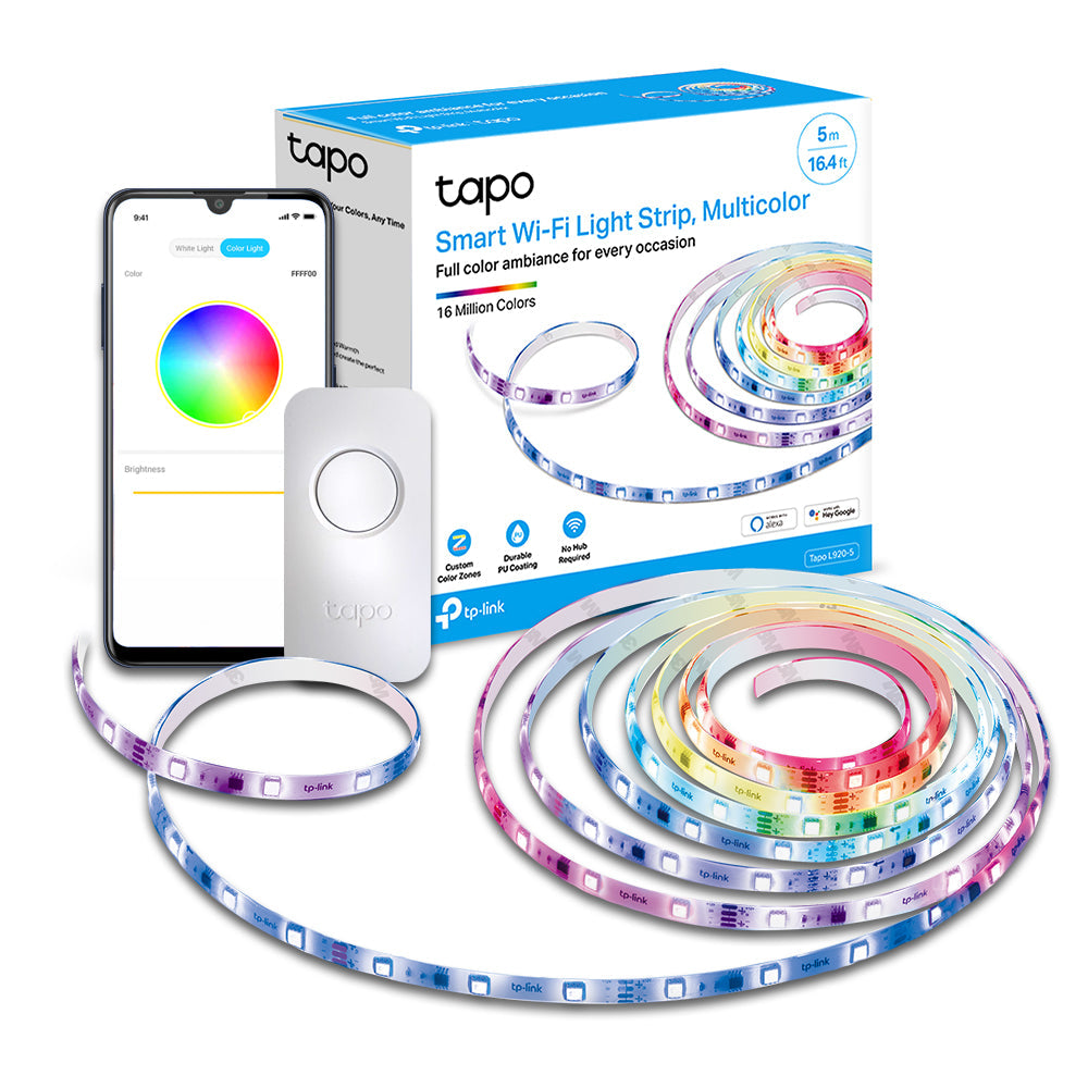 Tapo L920-5 Striscia LED Smart Wi-Fi Multicolore 5m, Zone Colore, Rivestimento Esterno, Controllo Vocale con Alexa TP-Link Showroom viveresmart.store & augmentedrealityoffers.com - P. IVA 02867250694 - DI PENTA ALESSIO - VIALE NETTUNO 167, 66023, FRANCAVILLA AL MARE (CH) - REA CH-438573