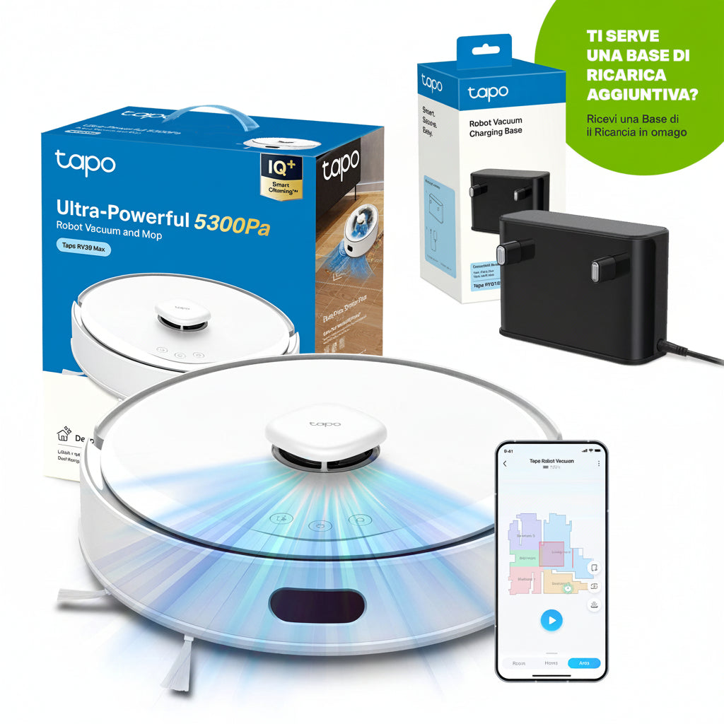 Tapo RV30 Max White Robot Aspirapolvere, Doppia Navigazione LiDAR+IMU, ⚠️Aggiungi la Base di Ricarica RVB102 al carrello TP-Link Showroom viveresmart.store & augmentedrealityoffers.com - P. IVA 02867250694 - DI PENTA ALESSIO - VIALE NETTUNO 167, 66023, FRANCAVILLA AL MARE (CH) - REA CH-438573