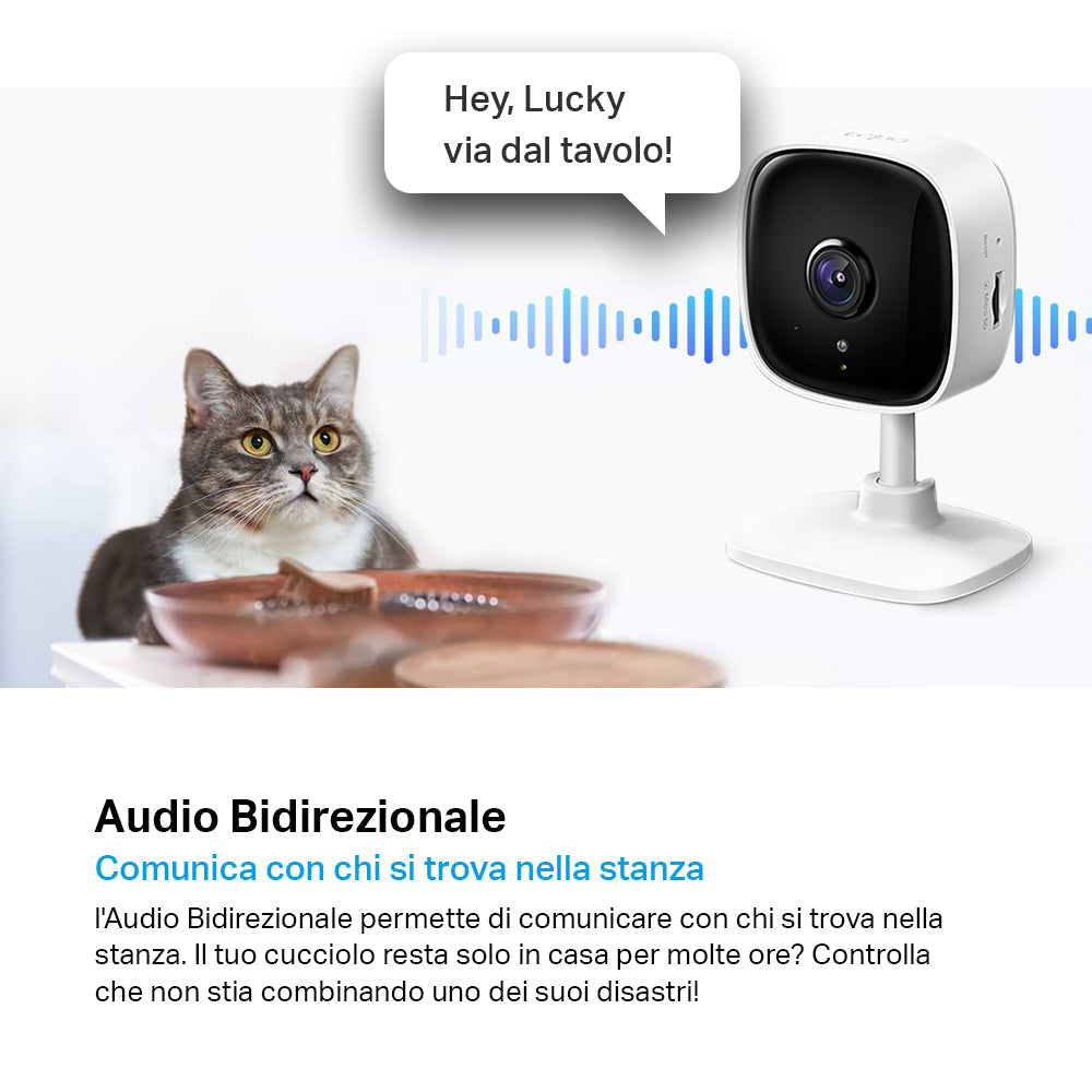 Tapo C110 Telecamera Wi-Fi Interno 2K 3MP TP-Link Showroom viveresmart.store & augmentedrealityoffers.com - P. IVA 02867250694 - DI PENTA ALESSIO - VIALE NETTUNO 167, 66023, FRANCAVILLA AL MARE (CH) - REA CH-438573
