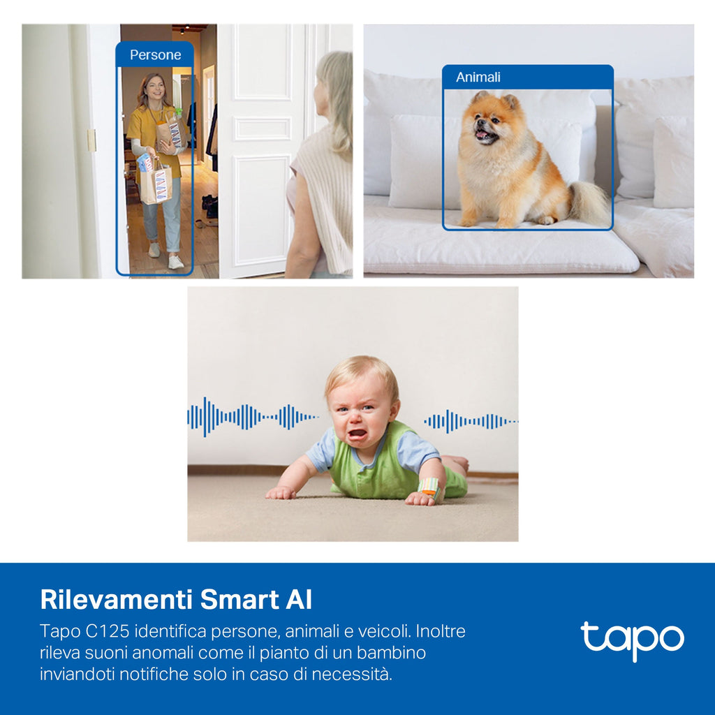Tapo C125 Telecamera Wi-Fi Interno 2K 4MP, Base Magnetica + Privacy Shutter TP-Link Showroom viveresmart.store & augmentedrealityoffers.com - P. IVA 02867250694 - DI PENTA ALESSIO - VIALE NETTUNO 167, 66023, FRANCAVILLA AL MARE (CH) - REA CH-438573