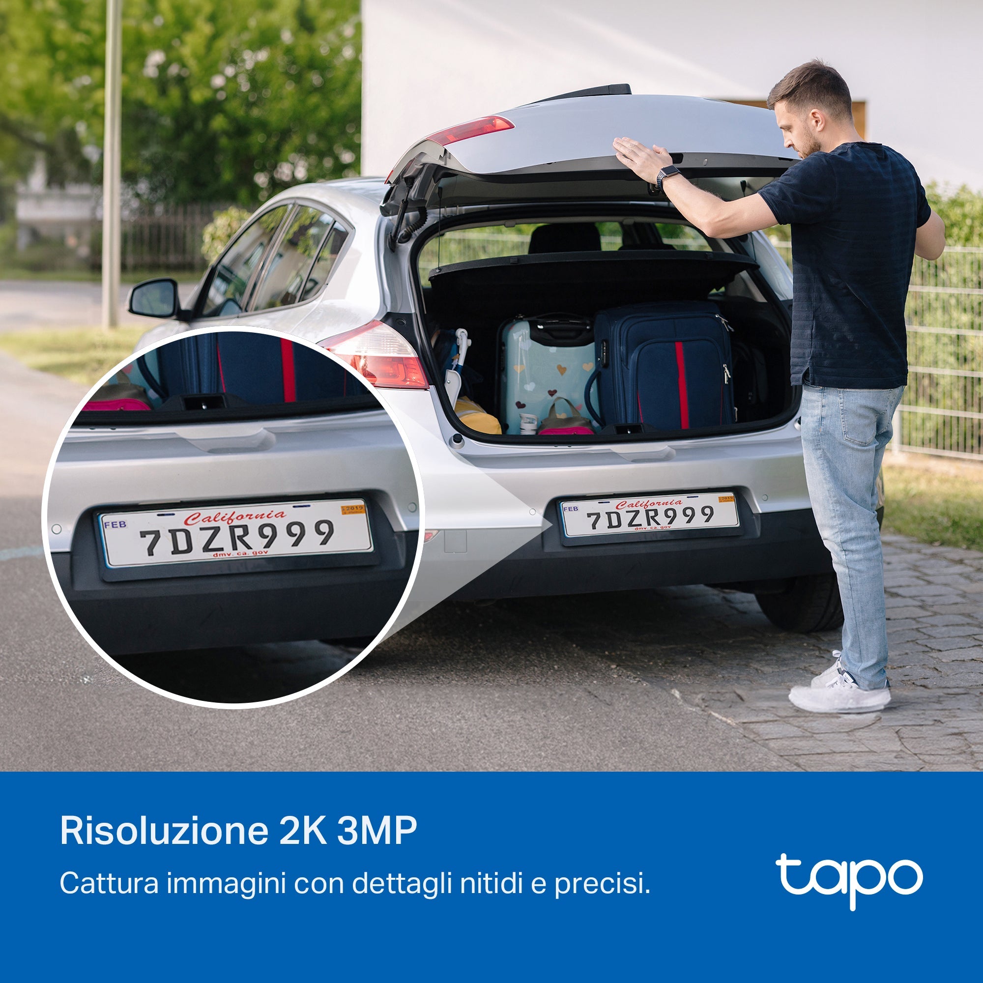 Tapo C410 Telecamera Wi-Fi Esterno a Batteria 2K 3MP, Visione Notturna a Colori, 2pz