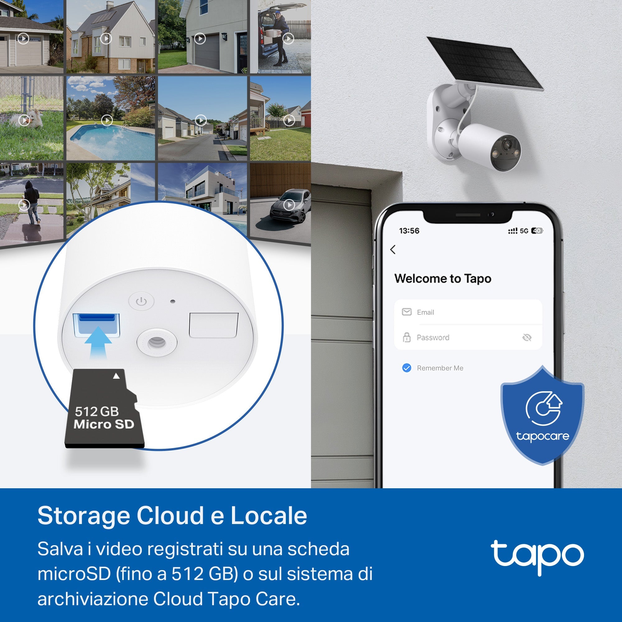Tapo C410 KIT Telecamera Wi-Fi Esterno a Batteria 2K 3MP con Panello Solare, Visione Notturna a Colori