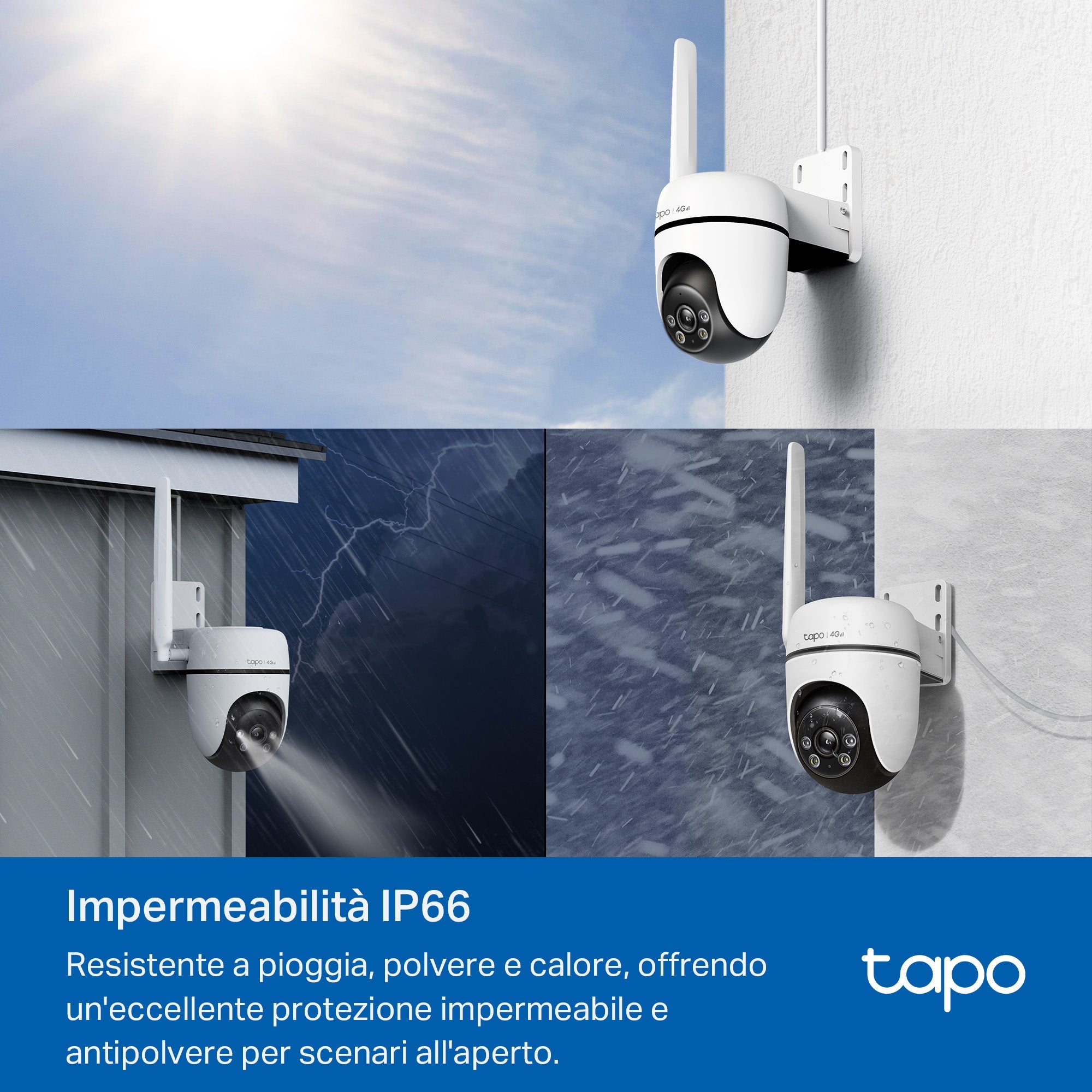 Tapo C501GW Telecamera 4G LTE da Esterno con Slot SIM 1080P, 360° Visuale, Alimentato da DC o PoE, ⚠️Non a batteria