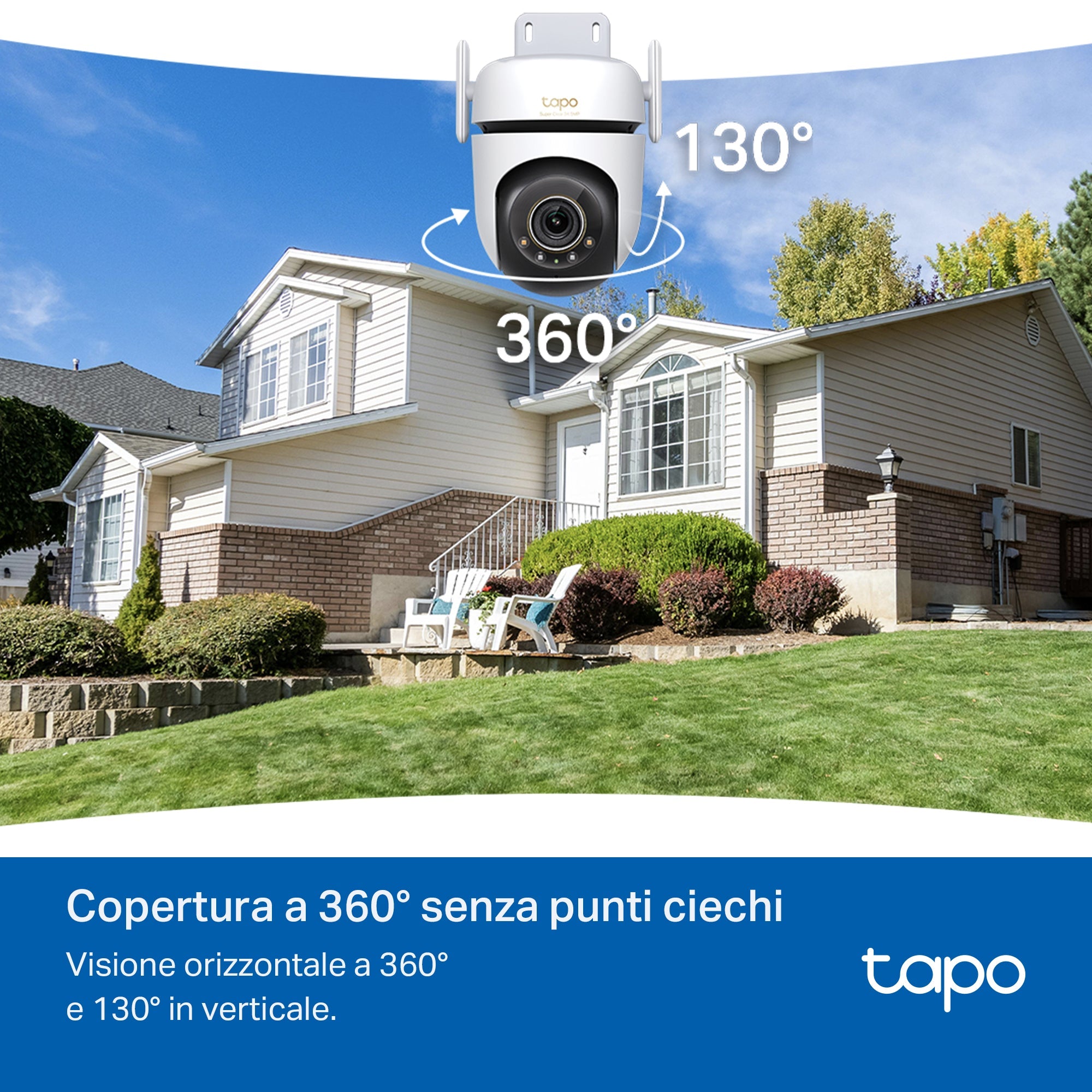 Tapo C530WS Telecamera Wi-Fi Esterno, 3K 5MP, 360° Visuale, Visione Notturna a Colori Starlight, Wi-Fi/Ethernet, ⚠️Non a batteria TP-Link Showroom viveresmart.store & augmentedrealityoffers.com - P. IVA 02867250694 - DI PENTA ALESSIO - VIALE NETTUNO 167, 66023, FRANCAVILLA AL MARE (CH) - REA CH-438573