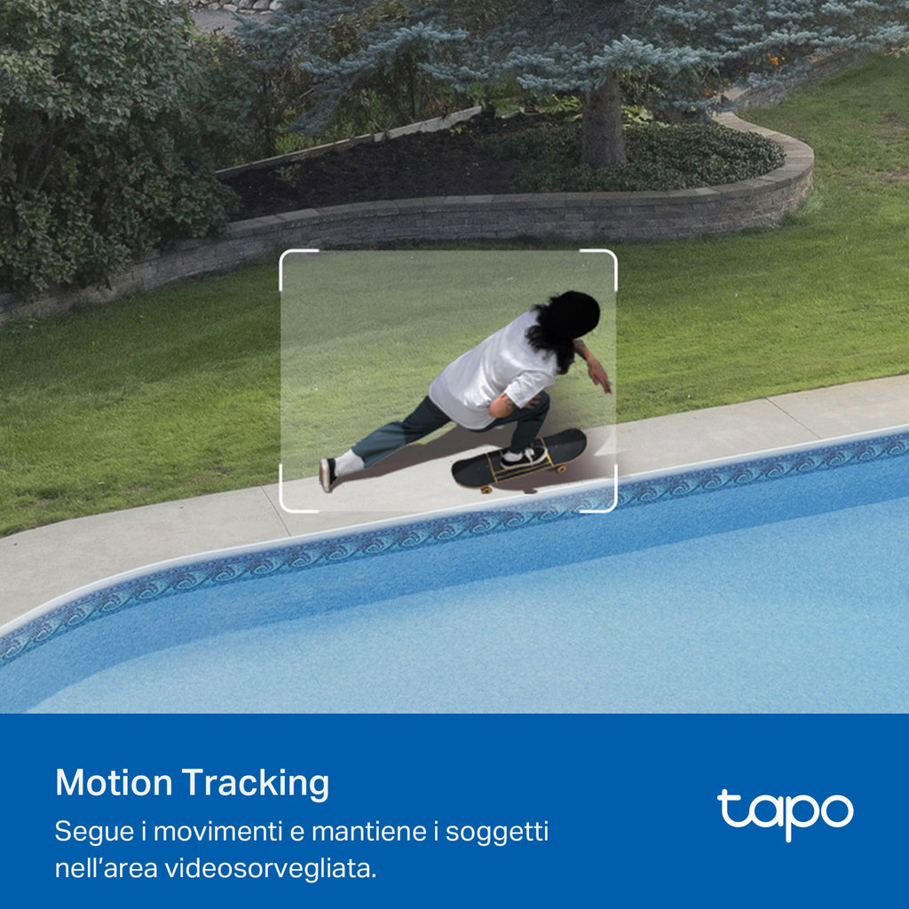 Tapo C530WS Telecamera Wi-Fi Esterno, 3K 5MP, 360° Visuale, Visione Notturna a Colori Starlight, Wi-Fi/Ethernet, 2pz, ⚠️Non a batteria