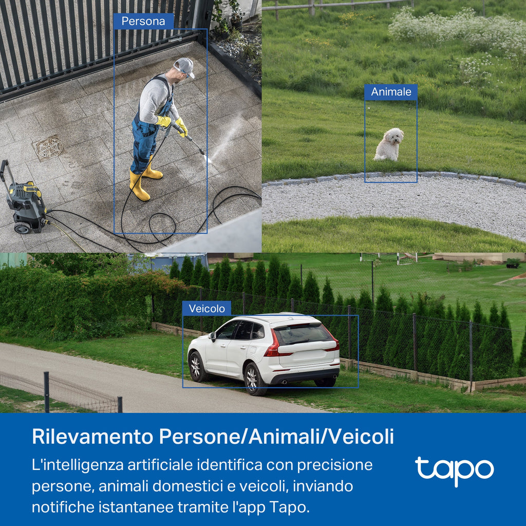 Tapo C530WS Telecamera Wi-Fi Esterno, 3K 5MP, 360° Visuale, Visione Notturna a Colori Starlight, Wi-Fi/Ethernet, ⚠️Non a batteria TP-Link Showroom viveresmart.store & augmentedrealityoffers.com - P. IVA 02867250694 - DI PENTA ALESSIO - VIALE NETTUNO 167, 66023, FRANCAVILLA AL MARE (CH) - REA CH-438573