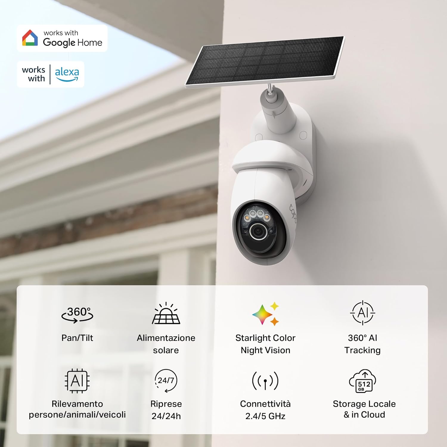 Tapo C660 KIT Telecamera Wi-Fi Esterno 4K 8MP a Batteria, 360° PTZ, Visione Notturna a Colori Starlight, Batteria 10000mAh TP-Link Showroom viveresmart.store & augmentedrealityoffers.com - P. IVA 02867250694 - DI PENTA ALESSIO - VIALE NETTUNO 167, 66023, FRANCAVILLA AL MARE (CH) - REA CH-438573