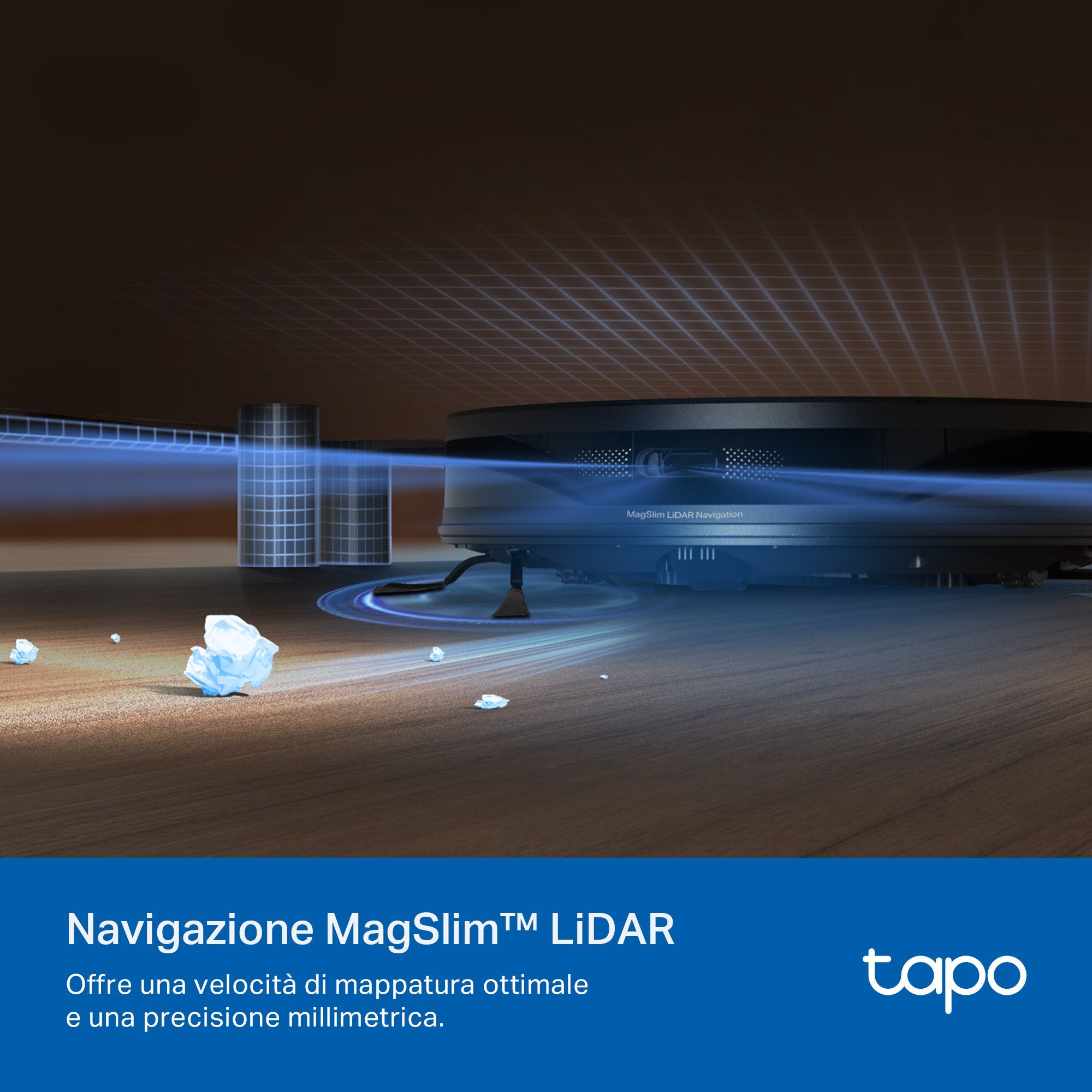 Tapo RV20 Max Plus Robot Aspirapolvere, All-in-one, Navigazione LiDAR MagSlim,⚠️Aggiungi al carrello: Un Faretto LED gratis!