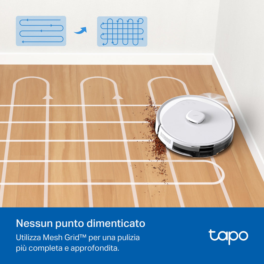 Tapo RV30 Max Plus White Robot Aspirapolvere, All-in-one, Doppia Navigazione LiDAR+IMU,⚠️Aggiungi al carrello: Un Faretto LED gratis!