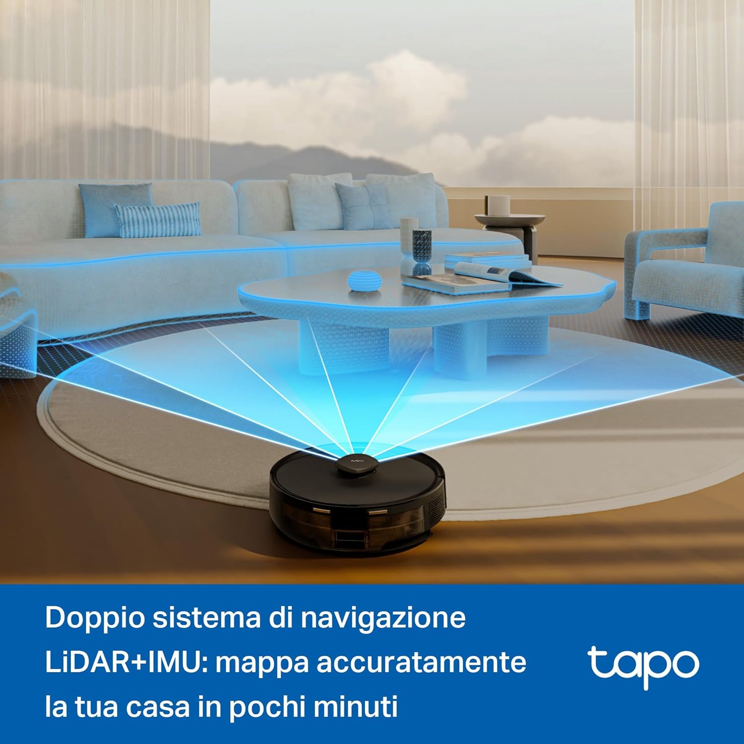Tapo RV30 Max Plus Robot Aspirapolvere, All-in-one, Doppia Navigazione LiDAR+IMU,⚠️Aggiungi al carrello: Un Faretto LED gratis!