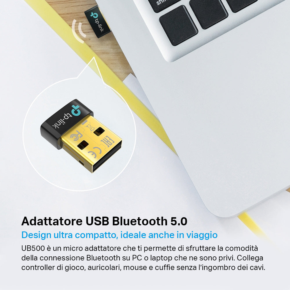 UB500 Adattatore USB Bluetooth 5.3 TP-Link Showroom viveresmart.store & augmentedrealityoffers.com - P. IVA 02867250694 - DI PENTA ALESSIO - VIALE NETTUNO 167, 66023, FRANCAVILLA AL MARE (CH) - REA CH-438573