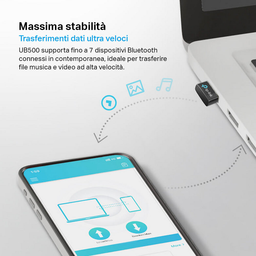 UB500 Adattatore USB Bluetooth 5.3 TP-Link Showroom viveresmart.store & augmentedrealityoffers.com - P. IVA 02867250694 - DI PENTA ALESSIO - VIALE NETTUNO 167, 66023, FRANCAVILLA AL MARE (CH) - REA CH-438573