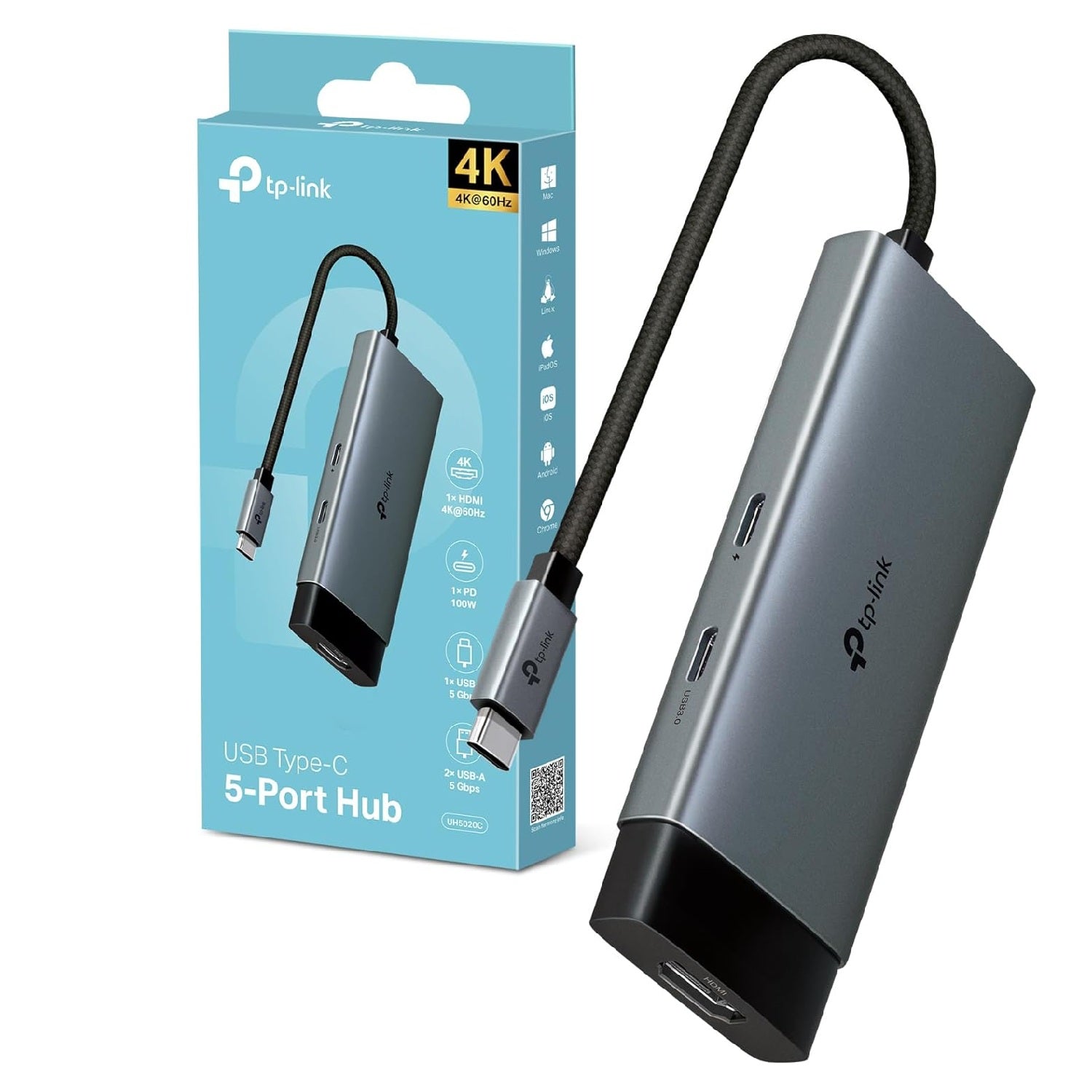 UH5020C Hub USB-C 5 in 1, HDMI 4K@60Hz TP-Link Showroom viveresmart.store & augmentedrealityoffers.com - P. IVA 02867250694 - DI PENTA ALESSIO - VIALE NETTUNO 167, 66023, FRANCAVILLA AL MARE (CH) - REA CH-438573