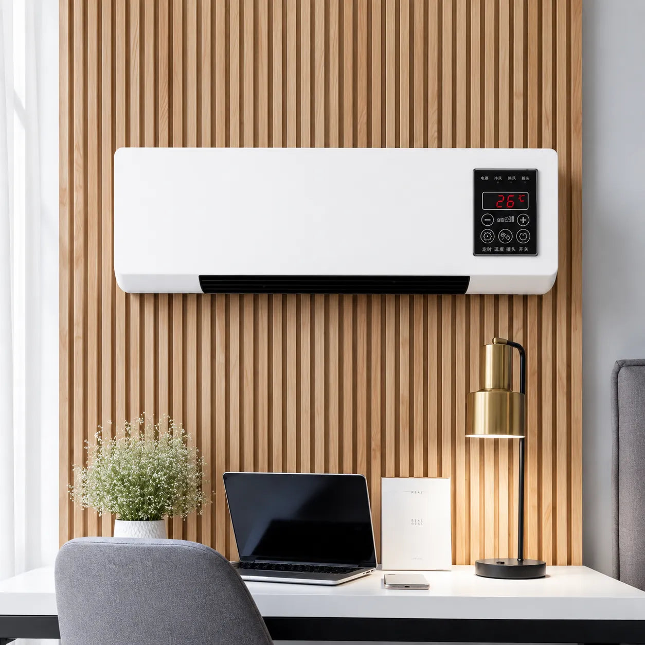Mini Ventilatore d'Aria A Parete Condizionatore d'Aria Silenzioso riscaldante