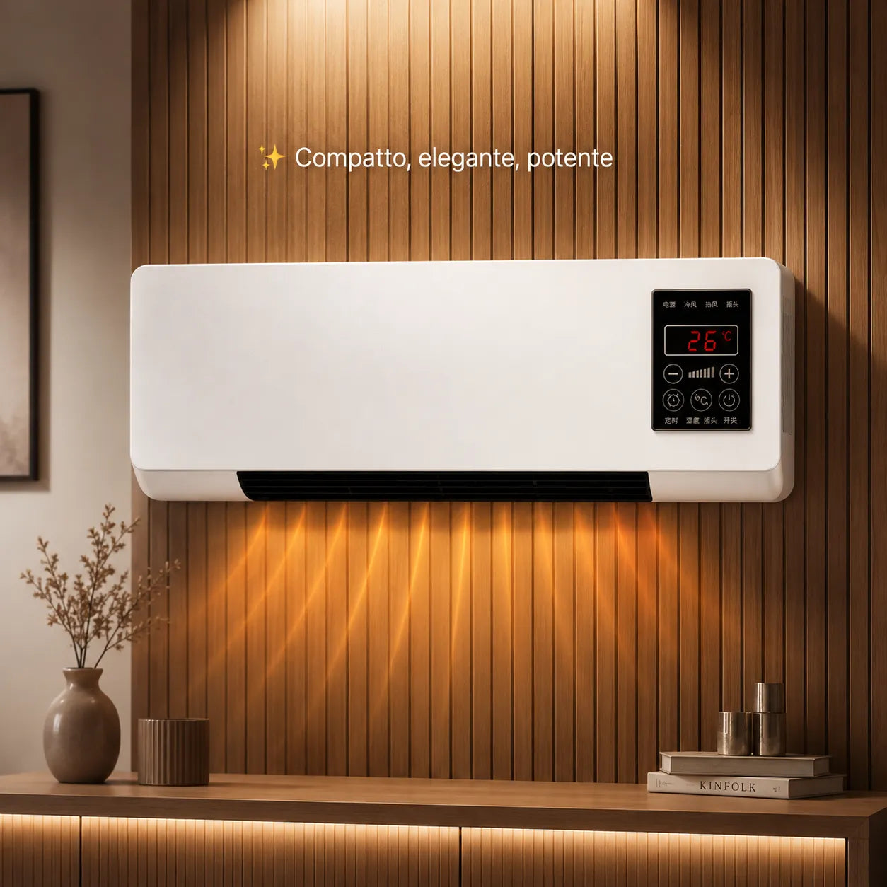Mini Ventilatore d'Aria A Parete Condizionatore d'Aria Silenzioso riscaldante