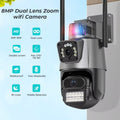 Telecamera di Sicurezza Wireless Esterna 8MP PTZ con Visione Notturna a Colori e Audio Bidirezionale