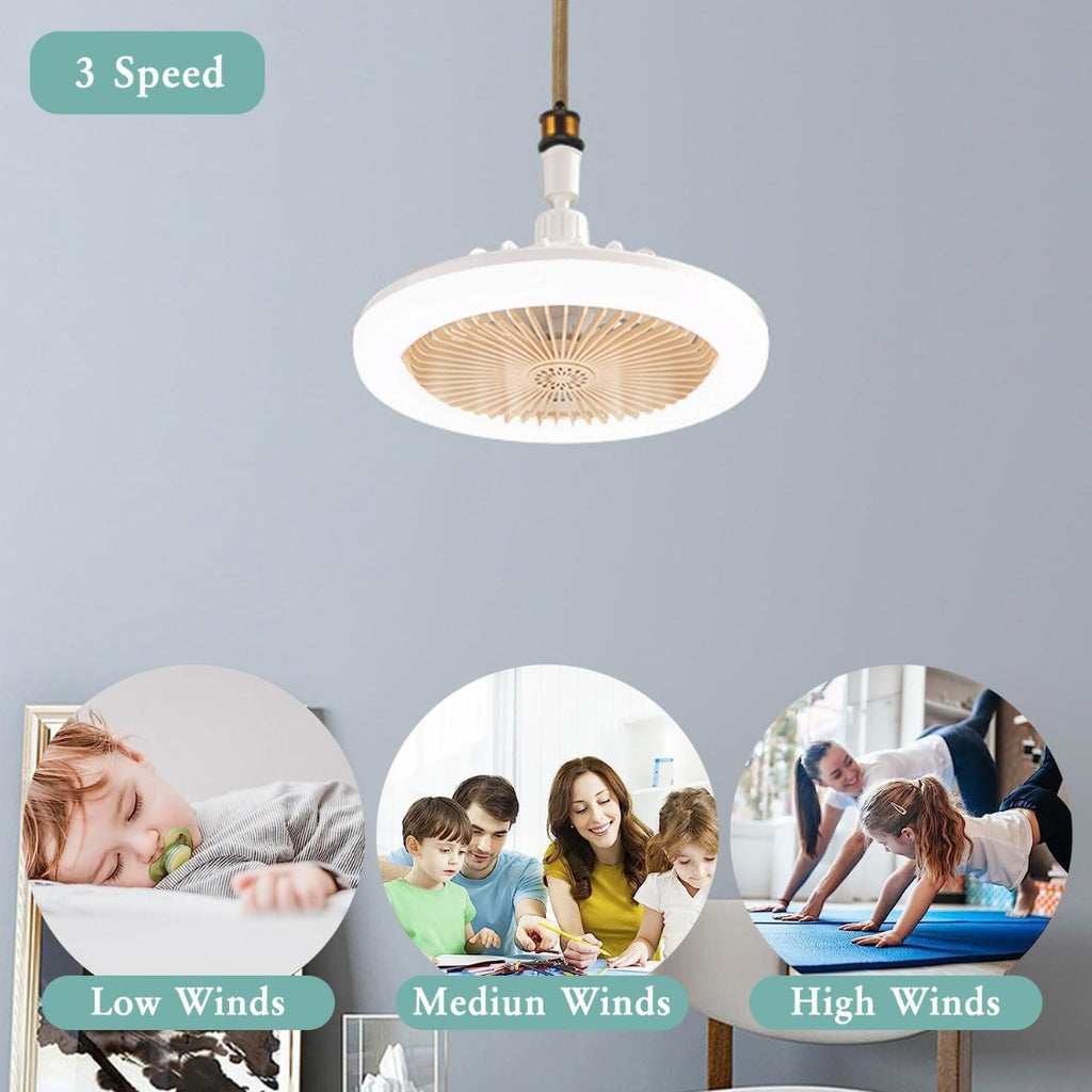Ventilatore da Soffitto a LED con Telecomando –  3 Colori Dimmerabili, 3 Velocità, Silenzioso e Moderno