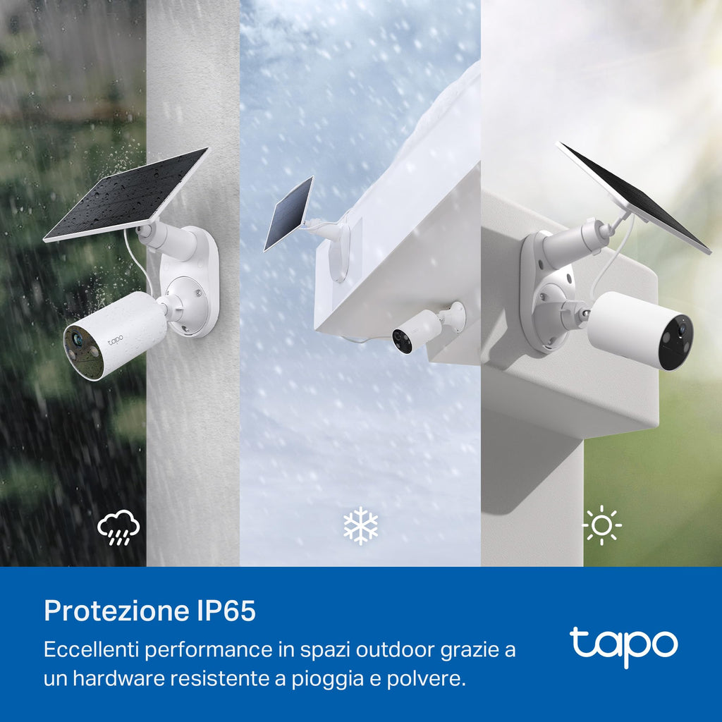 Tapo C401 KIT Telecamera Wi-Fi Esterno a Batteria 1080P 2MP con Panello Solare, Rilevamento Persone AI, Visione Notturna a Colori, IP65 TP-Link Showroom viveresmart.store & augmentedrealityoffers.com - P. IVA 02867250694 - DI PENTA ALESSIO - VIALE NETTUNO 167, 66023, FRANCAVILLA AL MARE (CH) - REA CH-438573