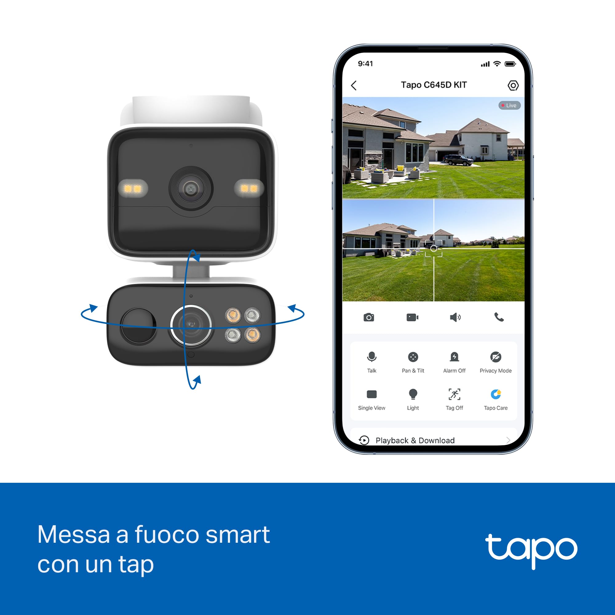 Tapo C645D KIT Telecamera Wi-Fi Esterno a Batteria con Doppio Obiettivo 2K 3MP, Pan/Tilt 360°, Pannello Solare, Visione Notturna a Colori, Rilevamento AI senza Abbonamento TP-Link Showroom viveresmart.store & augmentedrealityoffers.com - P. IVA 02867250694 - DI PENTA ALESSIO - VIALE NETTUNO 167, 66023, FRANCAVILLA AL MARE (CH) - REA CH-438573