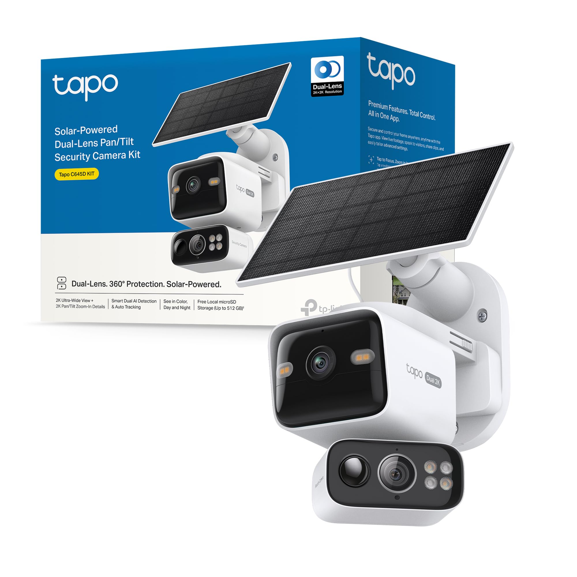 Tapo C645D KIT Telecamera Wi-Fi Esterno a Batteria con Doppio Obiettivo 2K 3MP, Pan/Tilt 360°, Pannello Solare, Visione Notturna a Colori, Rilevamento AI senza Abbonamento TP-Link Showroom viveresmart.store & augmentedrealityoffers.com - P. IVA 02867250694 - DI PENTA ALESSIO - VIALE NETTUNO 167, 66023, FRANCAVILLA AL MARE (CH) - REA CH-438573