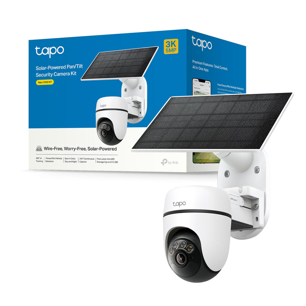 Tapo C630 KIT Telecamera Wi-Fi Esterno 3K 5MP Senza Fili con Pannello Solare, 360° PTZ, Batteria 6700mAh TP-Link Showroom viveresmart.store & augmentedrealityoffers.com - P. IVA 02867250694 - DI PENTA ALESSIO - VIALE NETTUNO 167, 66023, FRANCAVILLA AL MARE (CH) - REA CH-438573