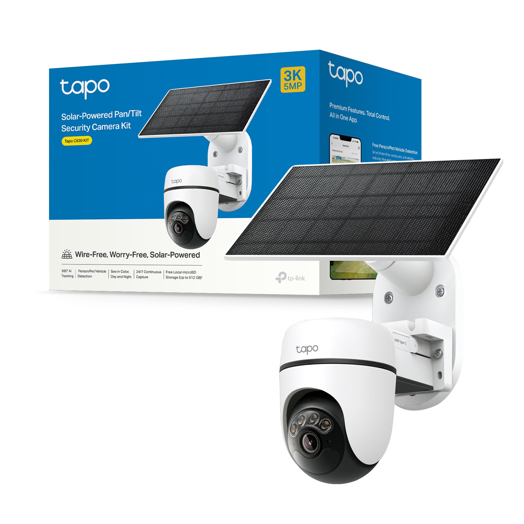 Tapo C630 KIT Telecamera Wi-Fi Esterno 3K 5MP Senza Fili con Pannello Solare, 360° PTZ, Batteria 6700mAh TP-Link Showroom viveresmart.store & augmentedrealityoffers.com - P. IVA 02867250694 - DI PENTA ALESSIO - VIALE NETTUNO 167, 66023, FRANCAVILLA AL MARE (CH) - REA CH-438573