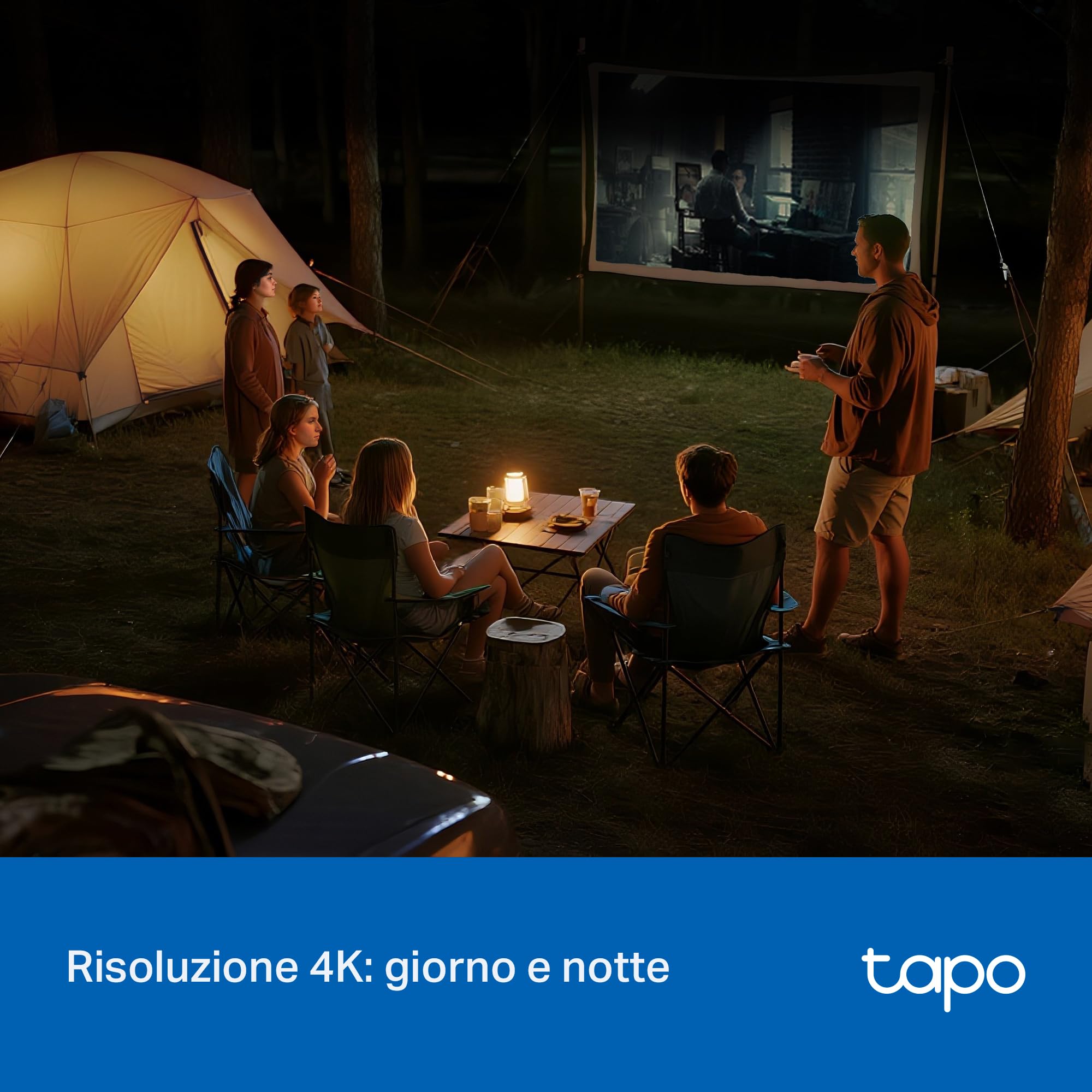 Tapo C665G KIT Telecamera 4G LTE da Esterno 4K 8MP con Pannello Solare, Pan/Tilt, Visione Notturna a Colori, Rilevamento AI, Registrazione 24/7