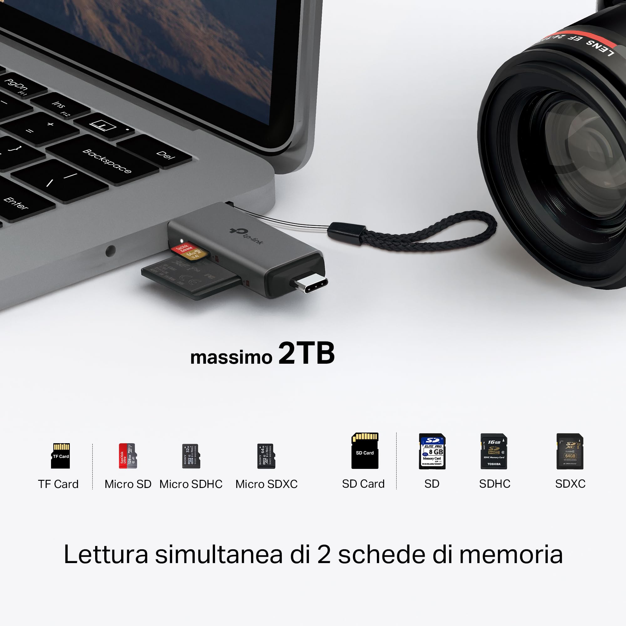 UA430D Lettore di Schede SD & MicroSD, USB 3.0 Type-C & A TP-Link Showroom viveresmart.store & augmentedrealityoffers.com - P. IVA 02867250694 - DI PENTA ALESSIO - VIALE NETTUNO 167, 66023, FRANCAVILLA AL MARE (CH) - REA CH-438573