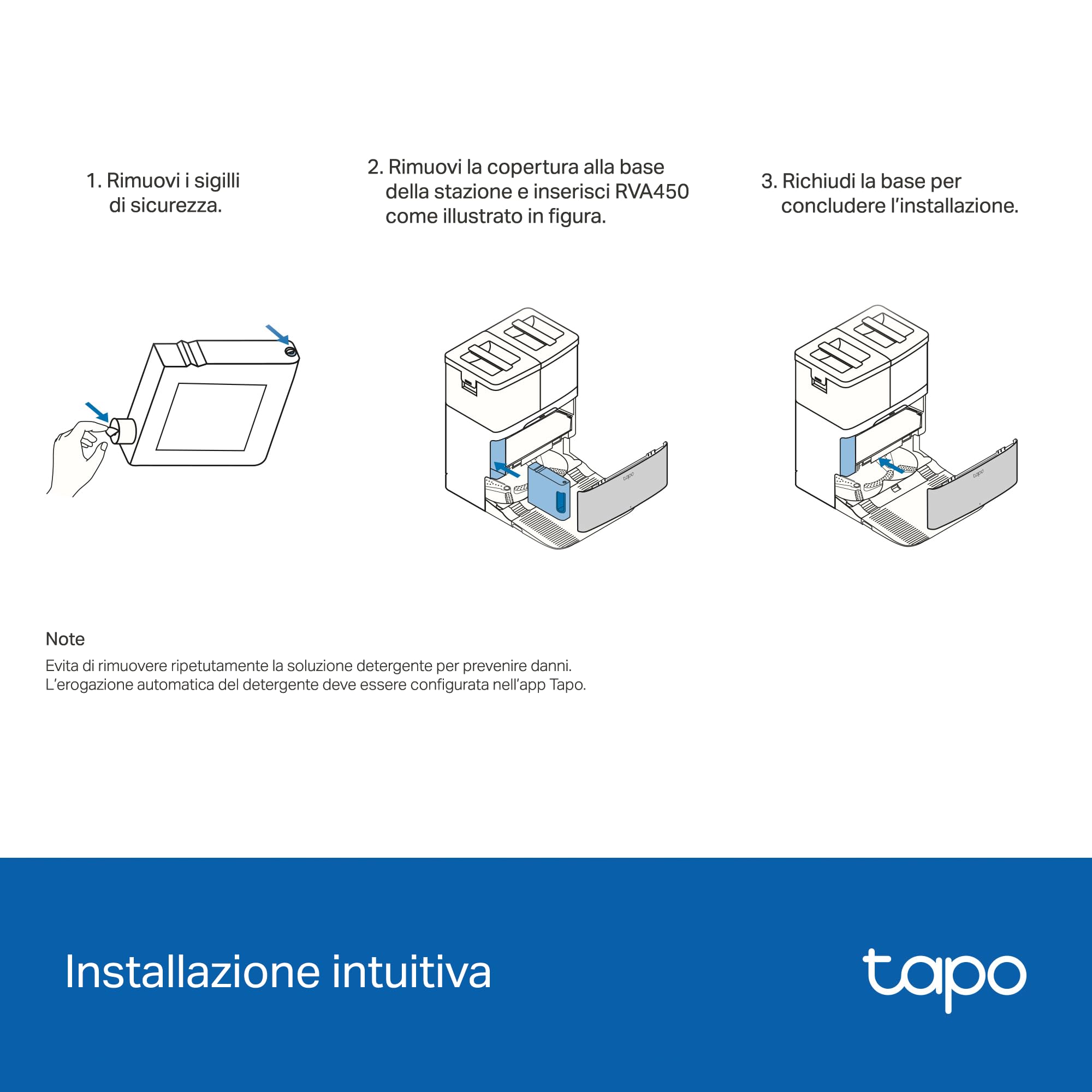 Tapo RVA450 Soluzione di Pulizia per Robot Aspirapolvere, 500 ml, Compatibili con Tapo RV50 Pro Omni