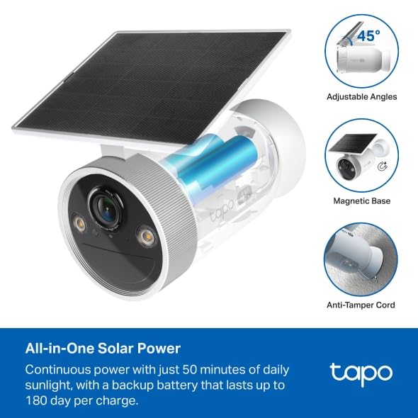 Tapo C465 Telecamera Wi-Fi Esterno a Batteria 4K 8MP, Visione Notturna Starlight, Con Pannello Solare, 7800 mAh, IP65 TP-Link Showroom viveresmart.store & augmentedrealityoffers.com - P. IVA 02867250694 - DI PENTA ALESSIO - VIALE NETTUNO 167, 66023, FRANCAVILLA AL MARE (CH) - REA CH-438573