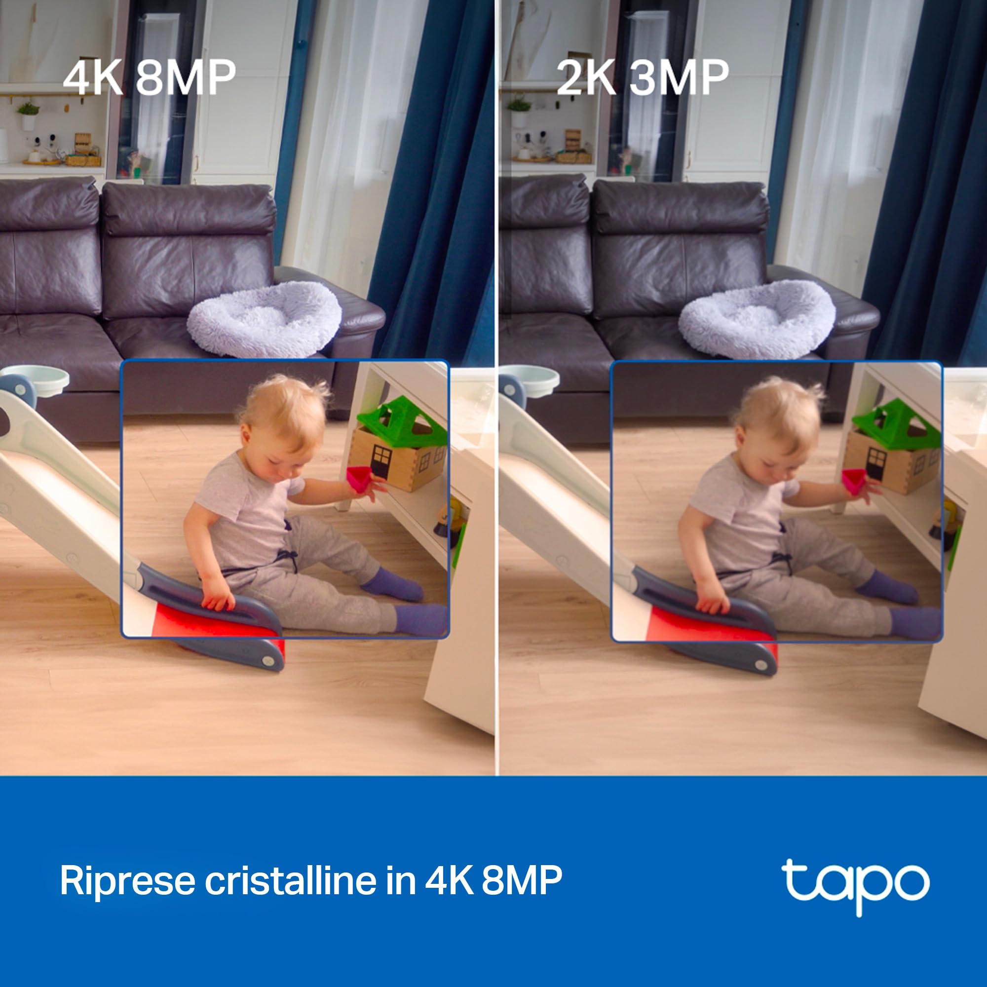 Tapo C250 Telecamera Wi-Fi Interno 4K 8MP, 360° Visuale, Rilevamento AI Persone/Animali/Neonati, Visione Notturna IR TP-Link Showroom viveresmart.store & augmentedrealityoffers.com - P. IVA 02867250694 - DI PENTA ALESSIO - VIALE NETTUNO 167, 66023, FRANCAVILLA AL MARE (CH) - REA CH-438573