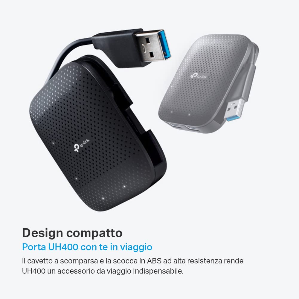 UH400 Hub USB 3.0 4 in 1, Design con Cavo Pieghevole TP-Link Showroom viveresmart.store & augmentedrealityoffers.com - P. IVA 02867250694 - DI PENTA ALESSIO - VIALE NETTUNO 167, 66023, FRANCAVILLA AL MARE (CH) - REA CH-438573