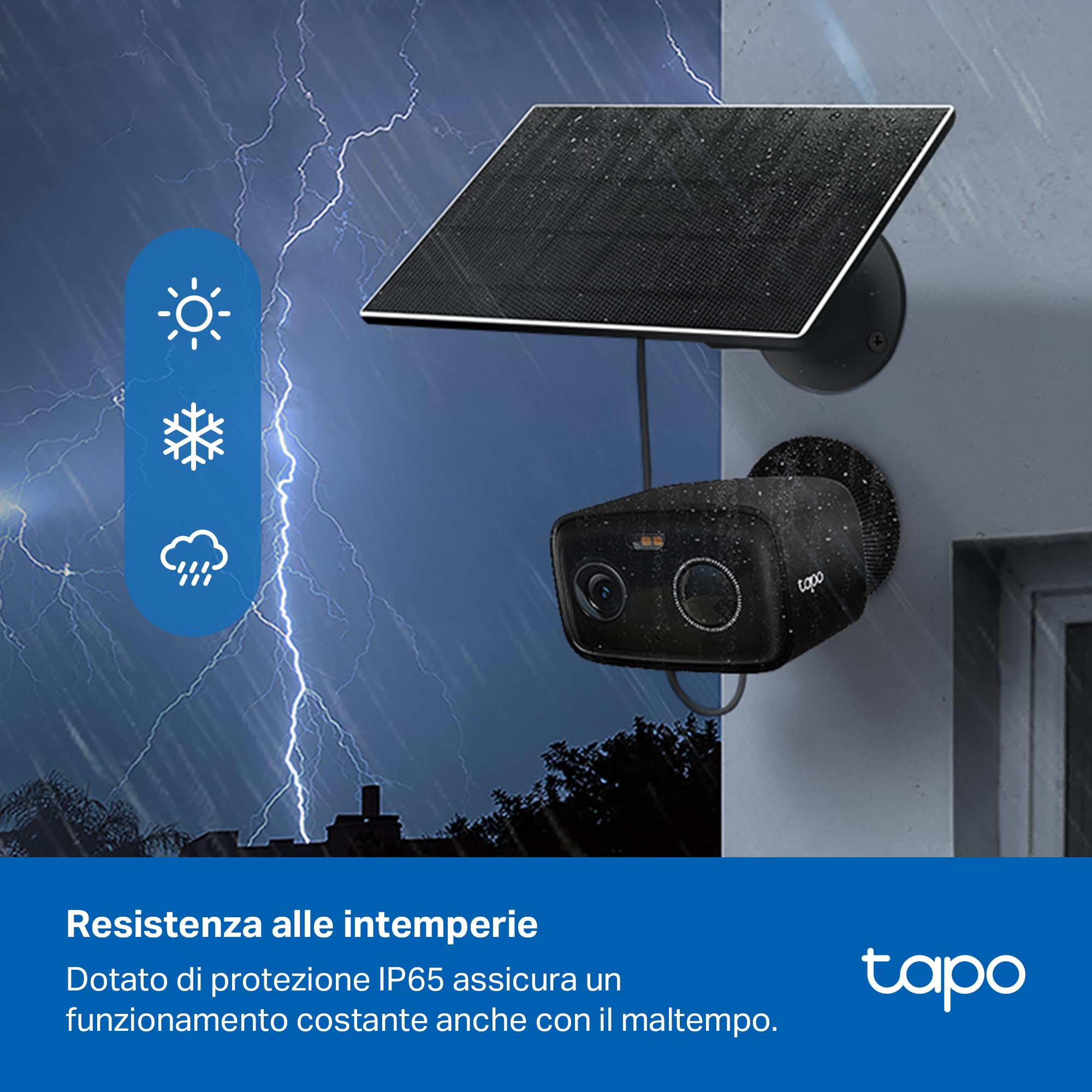 Tapo C401 KIT Telecamera Wi-Fi Esterno a Batteria 1080P 2MP con Panello Solare, Rilevamento Persone AI, Visione Notturna a Colori, IP65 TP-Link Showroom viveresmart.store & augmentedrealityoffers.com - P. IVA 02867250694 - DI PENTA ALESSIO - VIALE NETTUNO 167, 66023, FRANCAVILLA AL MARE (CH) - REA CH-438573