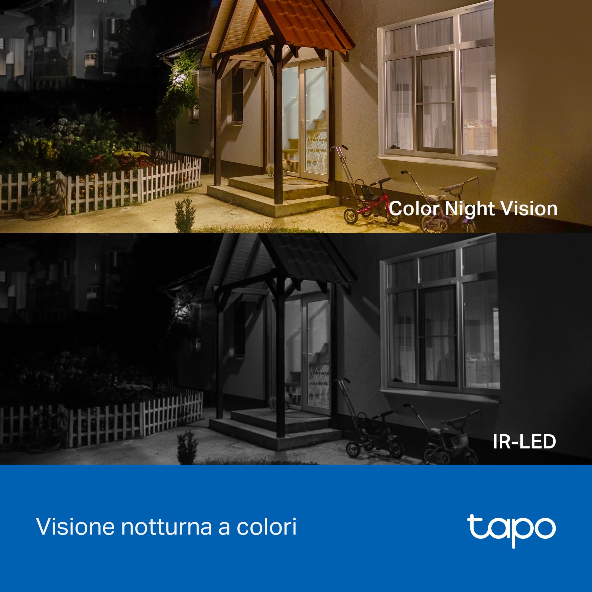 Tapo C411 KIT Telecamera Wi-Fi Esterno a Batteria 2K 3MP con Panello Solare, Visione Notturna a Colori