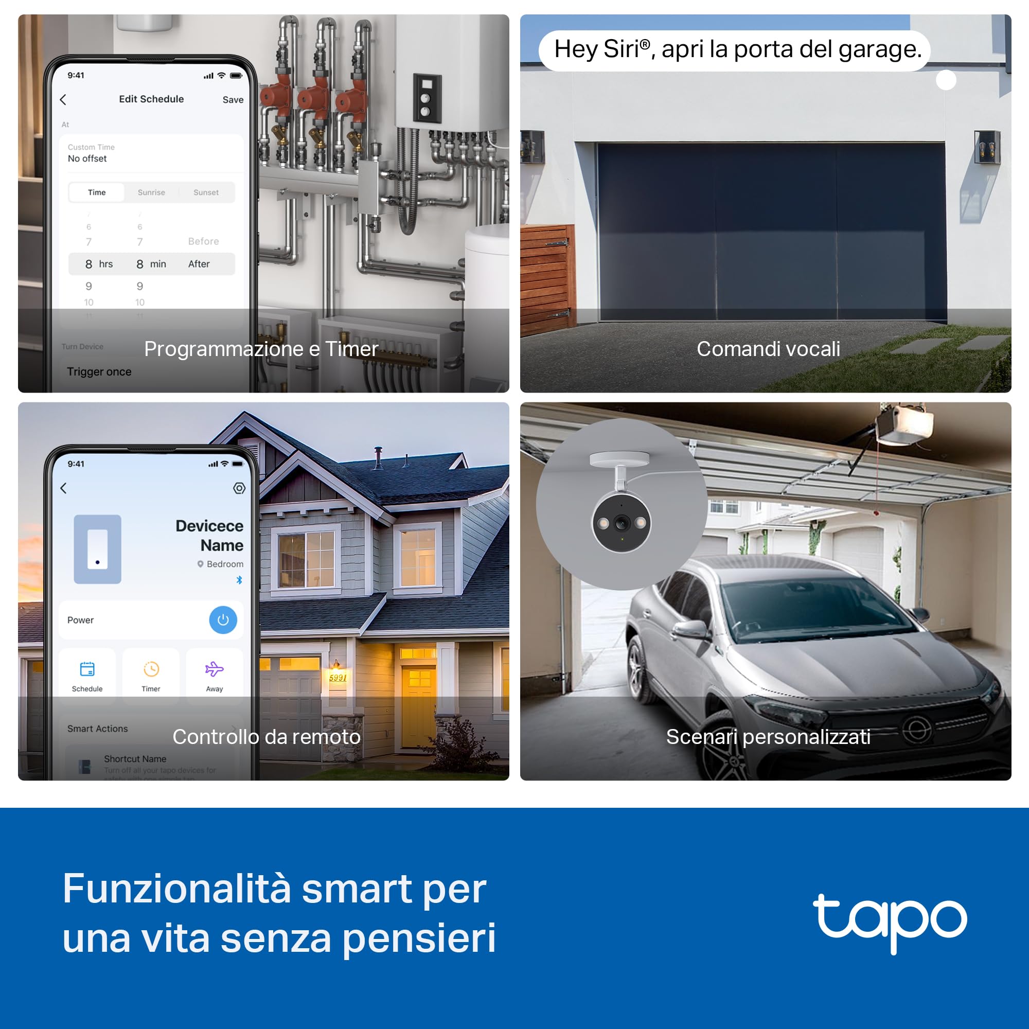 Tapo S110E Relè Interruttore con Misurazione di Consumo, Intelligente WiFi e Bluetooth a 1 Canale 10A