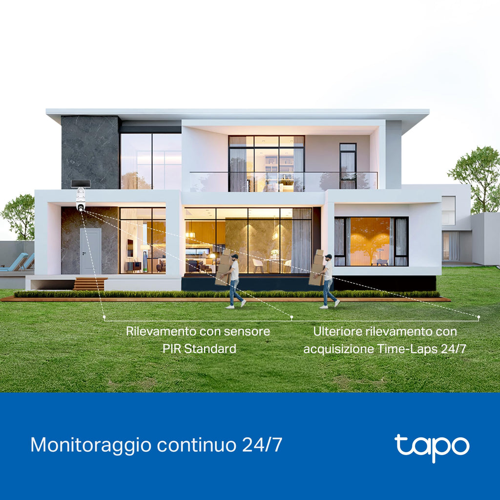 Tapo C630 KIT Telecamera Wi-Fi Esterno 3K 5MP Senza Fili con Pannello Solare, 360° PTZ, Batteria 6700mAh TP-Link Showroom viveresmart.store & augmentedrealityoffers.com - P. IVA 02867250694 - DI PENTA ALESSIO - VIALE NETTUNO 167, 66023, FRANCAVILLA AL MARE (CH) - REA CH-438573