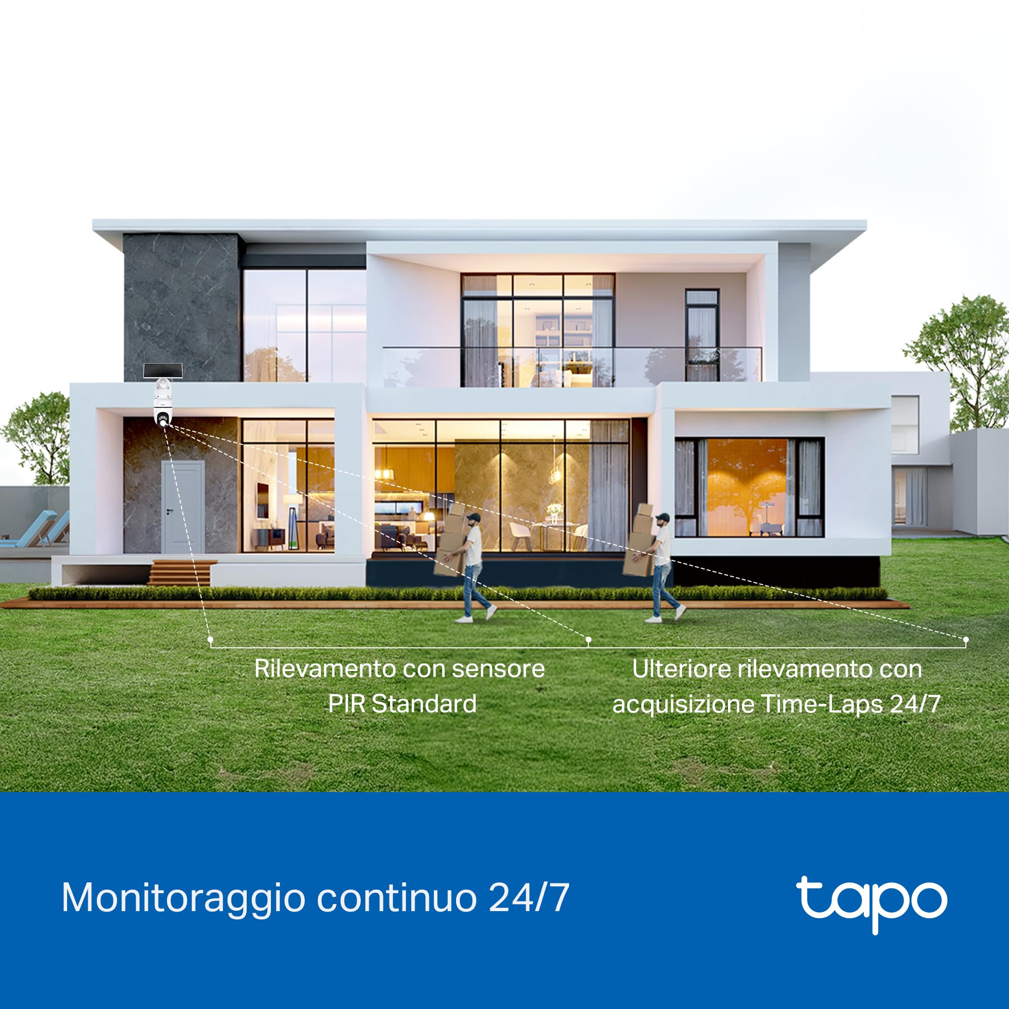 Tapo C630 KIT Telecamera Wi-Fi Esterno 3K 5MP Senza Fili con Pannello Solare, 360° PTZ, Batteria 6700mAh TP-Link Showroom viveresmart.store & augmentedrealityoffers.com - P. IVA 02867250694 - DI PENTA ALESSIO - VIALE NETTUNO 167, 66023, FRANCAVILLA AL MARE (CH) - REA CH-438573