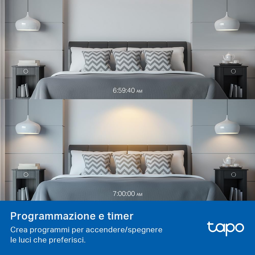 Tapo L430P Lampadina Smart Wi-Fi E14, Multicolore, Dimmerabile, Controllo Alexa e Google TP-Link Showroom viveresmart.store & augmentedrealityoffers.com - P. IVA 02867250694 - DI PENTA ALESSIO - VIALE NETTUNO 167, 66023, FRANCAVILLA AL MARE (CH) - REA CH-438573