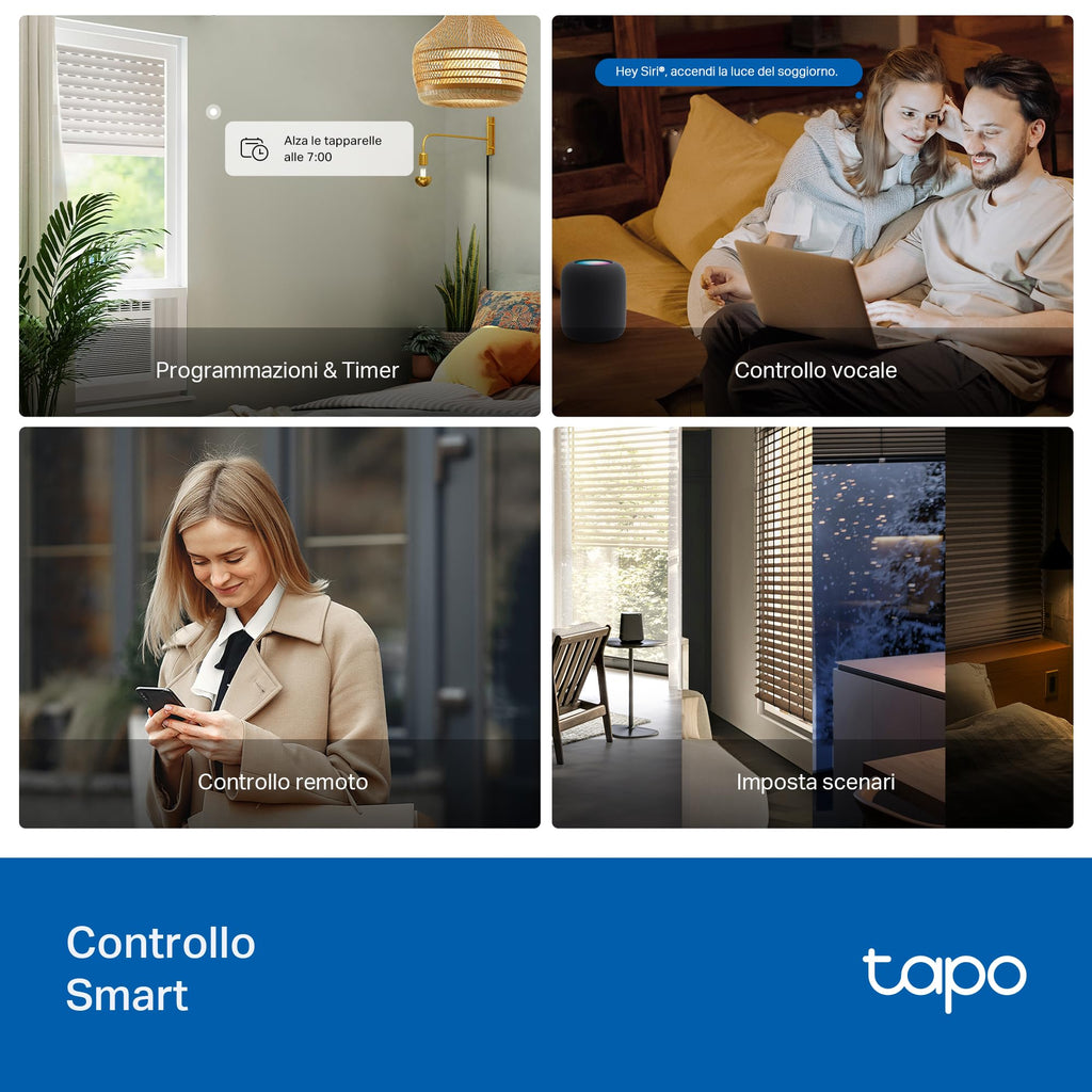 Tapo S112 Relè Interruttore con Misurazione di Consumo, Intelligente WiFi e Bluetooth a 2 Canali 6A, 3pz
