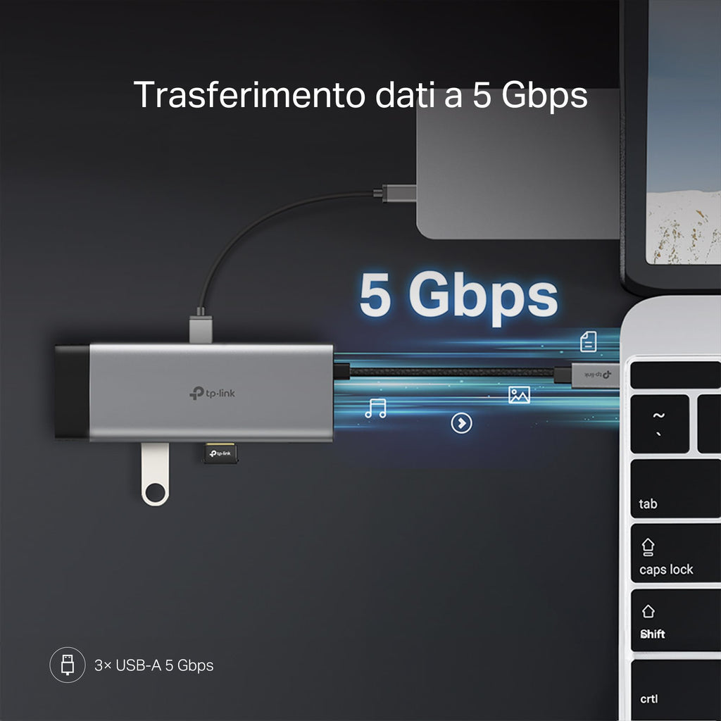 UH7021C Hub USB C 7 in 1, HDMI 4K@60Hz, SD & MicroSD UHS-I TP-Link Showroom viveresmart.store & augmentedrealityoffers.com - P. IVA 02867250694 - DI PENTA ALESSIO - VIALE NETTUNO 167, 66023, FRANCAVILLA AL MARE (CH) - REA CH-438573