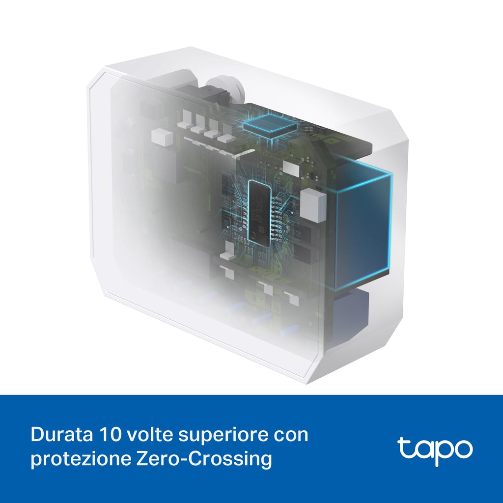 Tapo S110E Relè Interruttore con Misurazione di Consumo, Intelligente WiFi e Bluetooth a 1 Canale 10A
