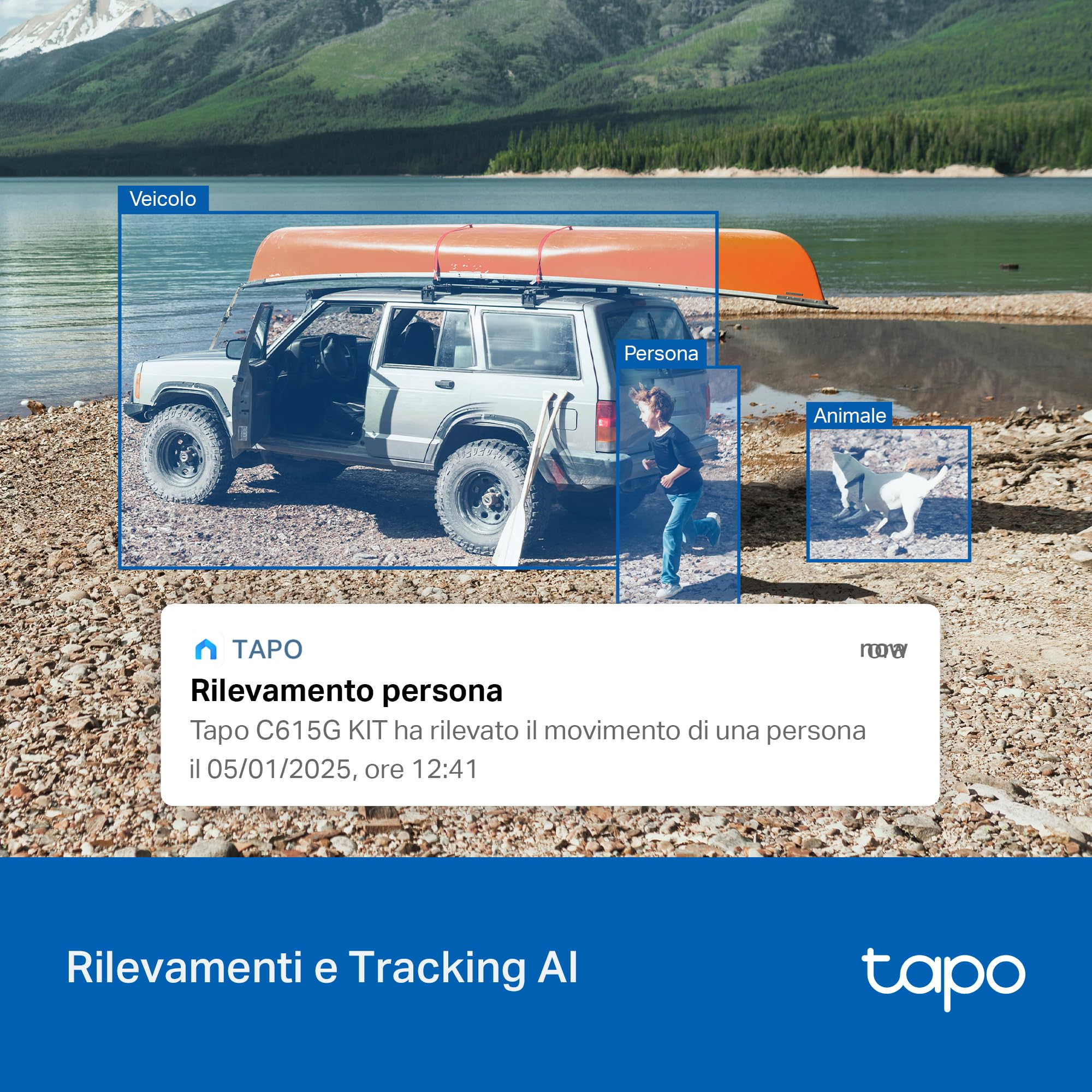 Tapo C615G KIT Telecamera 4G LTE da Esterno 2K 3MP Senza Fili con Pannello Solare, Tracking AI 360°, Batteria 6700mAh TP-Link Showroom viveresmart.store & augmentedrealityoffers.com - P. IVA 02867250694 - DI PENTA ALESSIO - VIALE NETTUNO 167, 66023, FRANCAVILLA AL MARE (CH) - REA CH-438573