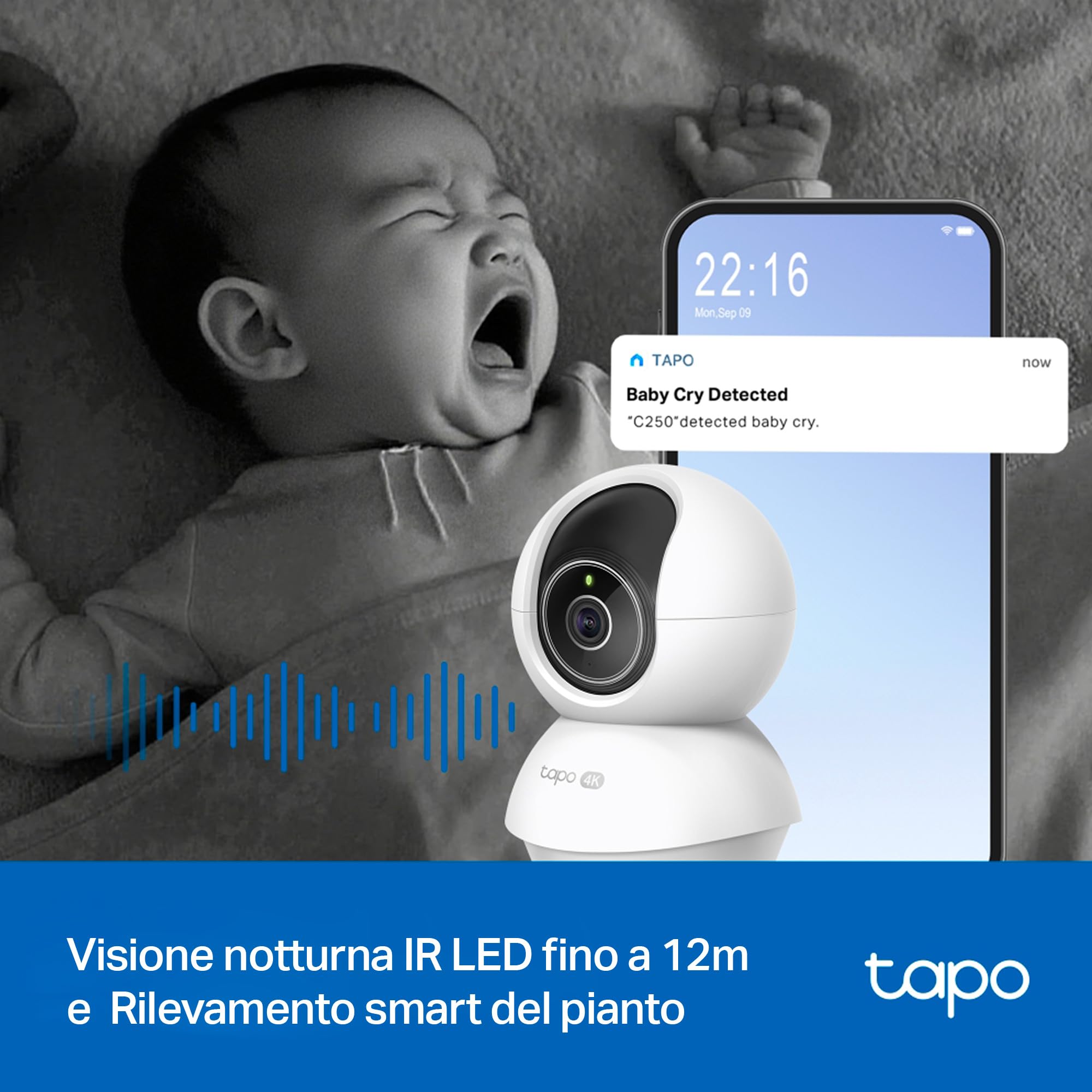 Tapo C250 Telecamera Wi-Fi Interno 4K 8MP, 360° Visuale, Rilevamento AI Persone/Animali/Neonati, Visione Notturna IR TP-Link Showroom viveresmart.store & augmentedrealityoffers.com - P. IVA 02867250694 - DI PENTA ALESSIO - VIALE NETTUNO 167, 66023, FRANCAVILLA AL MARE (CH) - REA CH-438573